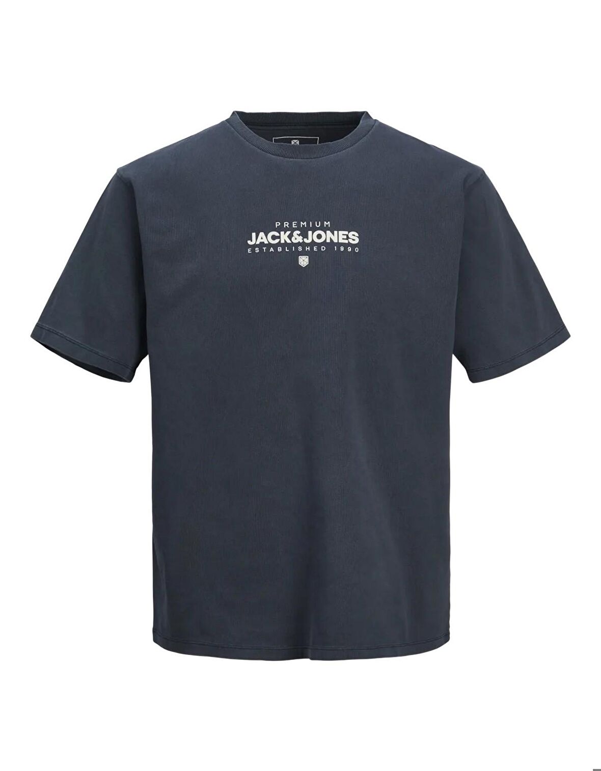 Jack&Jones O Yaka Yazılı Antrasit Erkek T-Shirt 12251105