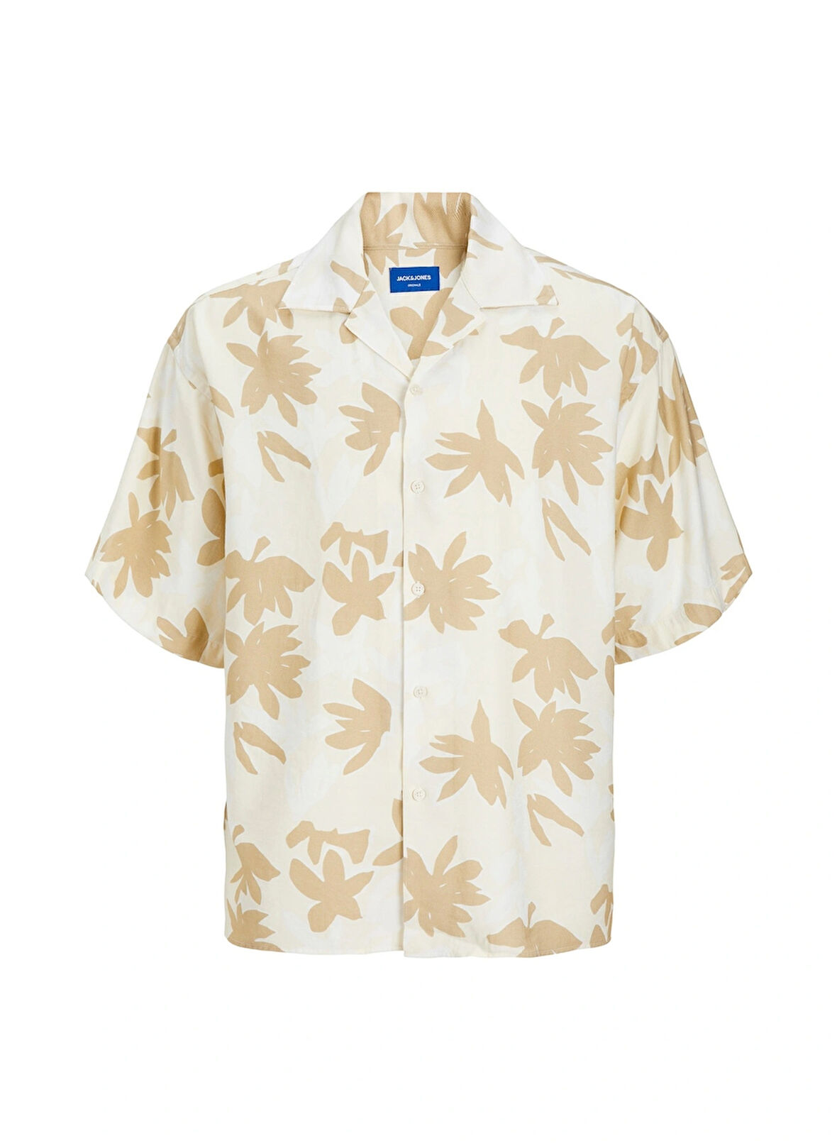 Jack & Jones Rahat Krem Erkek Gömlek JOREASTER MARSHALL AOP SHIRT SS