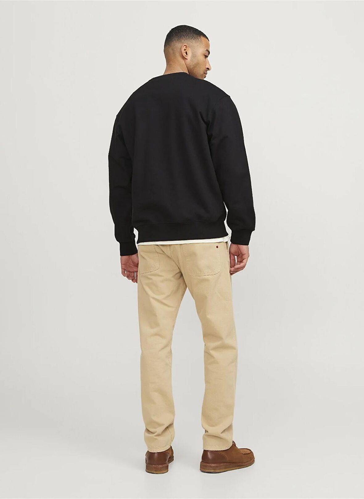 Jack & Jones Bisiklet Yaka Siyah Erkek Sweatshırt 12253391_RDDWILLIE SWEAT CREW NECK