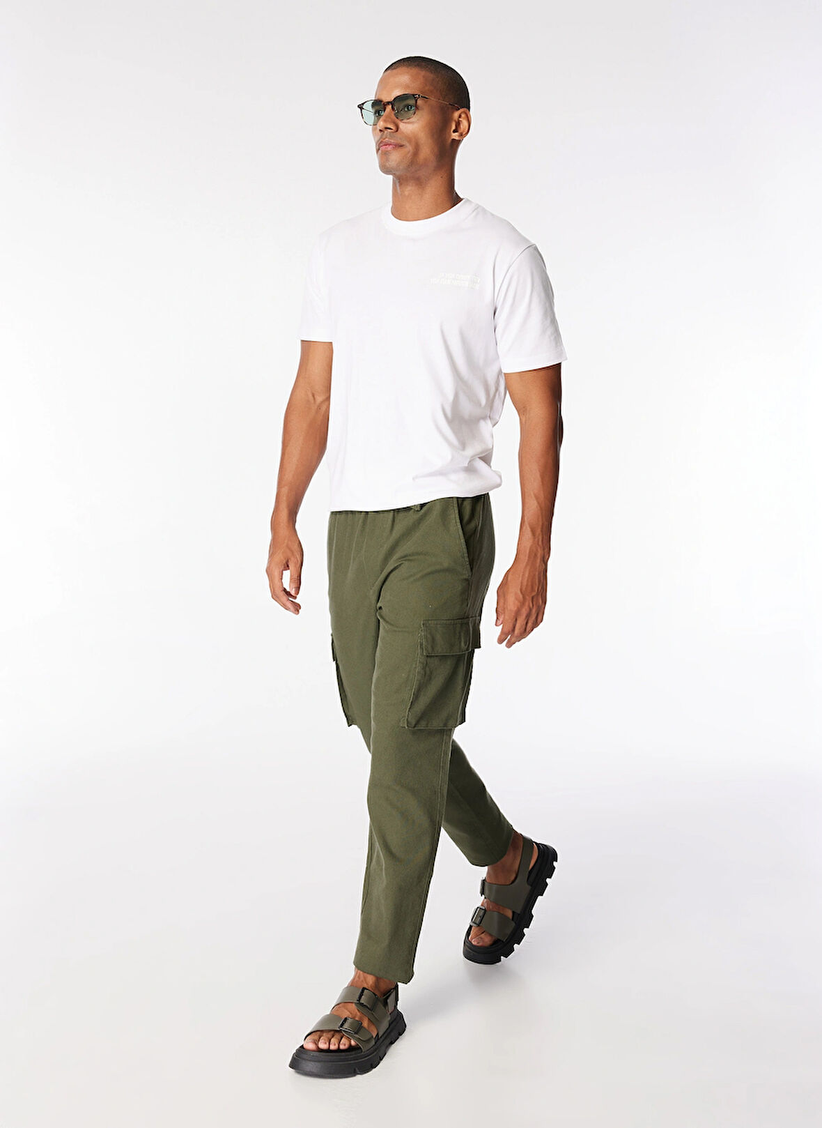 Only & Sons Boru Paça Haki Erkek Kargo Pantolon ONSLINUS CARGO 0007 COT LIN PANT