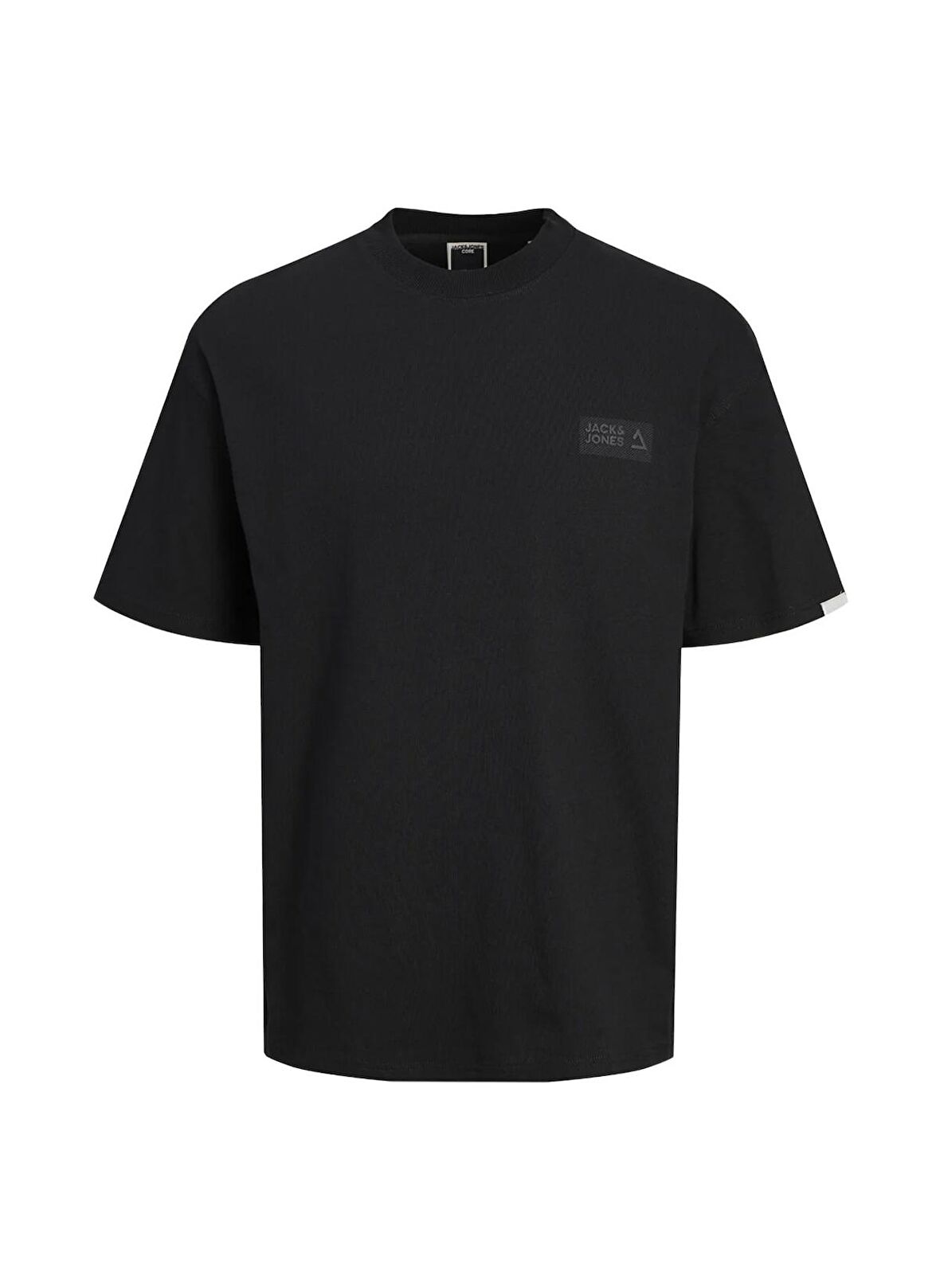 Jack & Jones Yuvarlak Yaka Siyah Erkek T-Shirt JCOCOLLECTIVE PRINT TEE SS CREW NEC