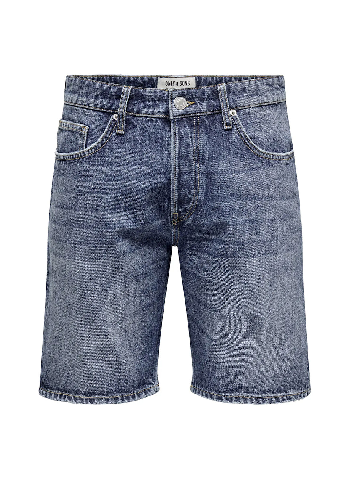 Only & Sons Denim Şort, M, Mavi