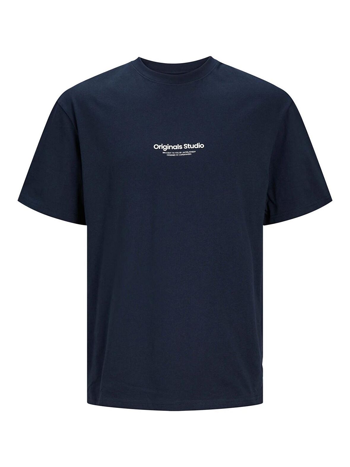 Jack&Jones Plus O Yaka Büyük Beden Lacivert Erkek T-Shirt 12248177