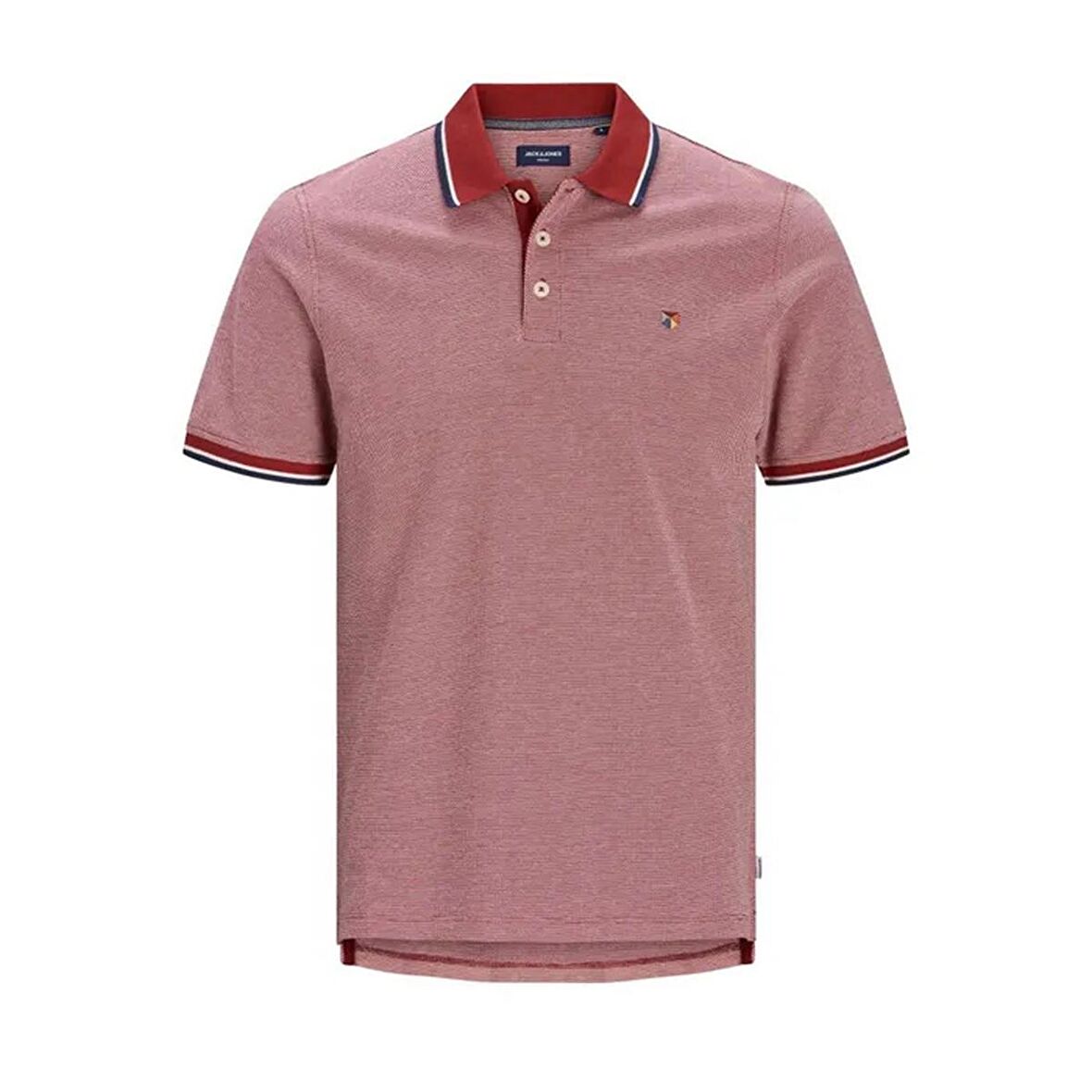 Jack&Jones Plus Polo Yaka Büyük Beden Kırmızı Erkek T-Shirt 12236435