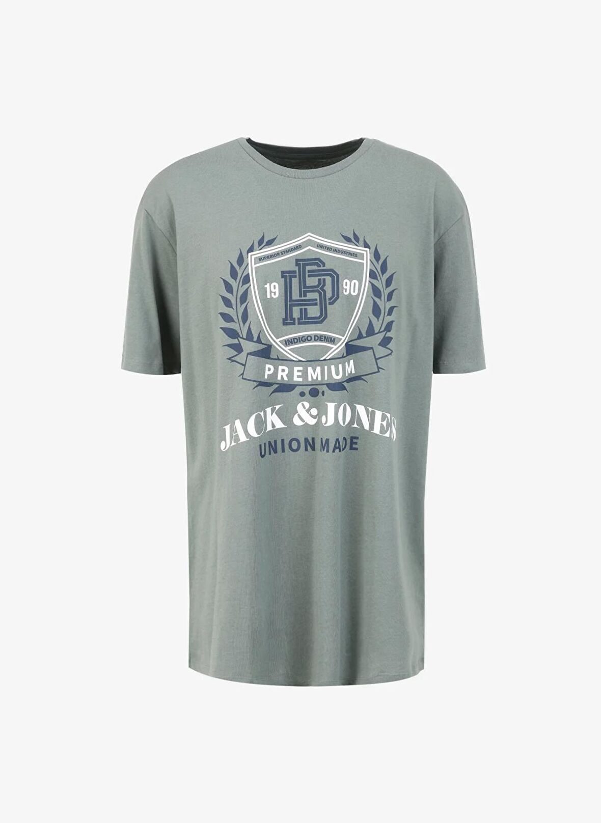 Jack & Jones Bisiklet Yaka Haki Erkek T-Shirt JPRBLUCAMERON SS TEE CREW NECK FST