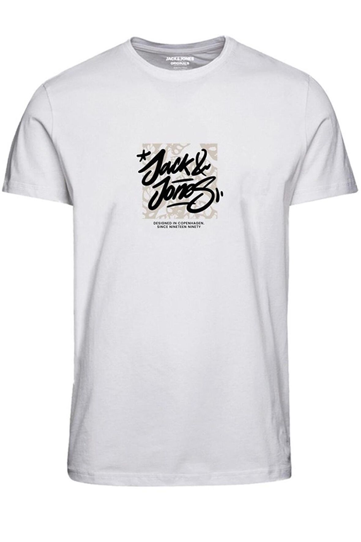 JACK&JONES JORSEQUOIA TEE SS CREW NECK 1 FST 12258061 BEYAZ