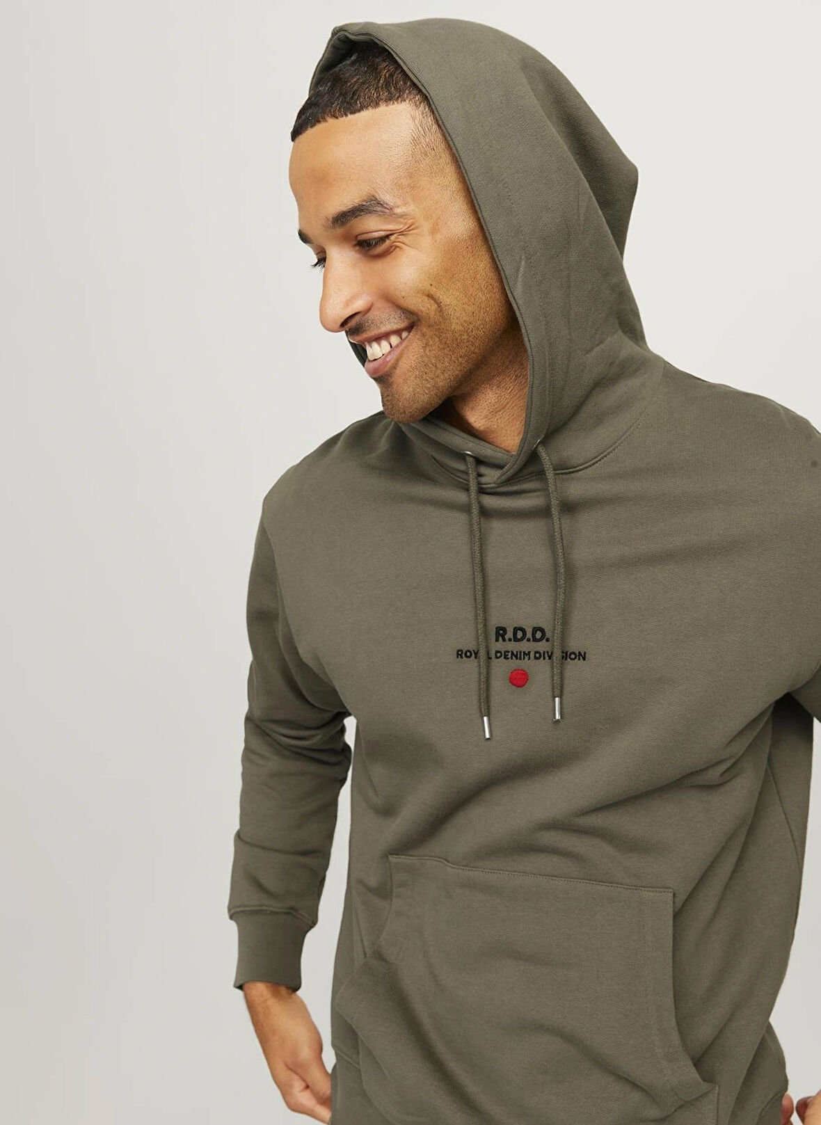 Jack & Jones Kapüşon Yaka Haki Erkek Sweatshırt 12259068_RDDBENJAMIN HOOD SWEAT L/S