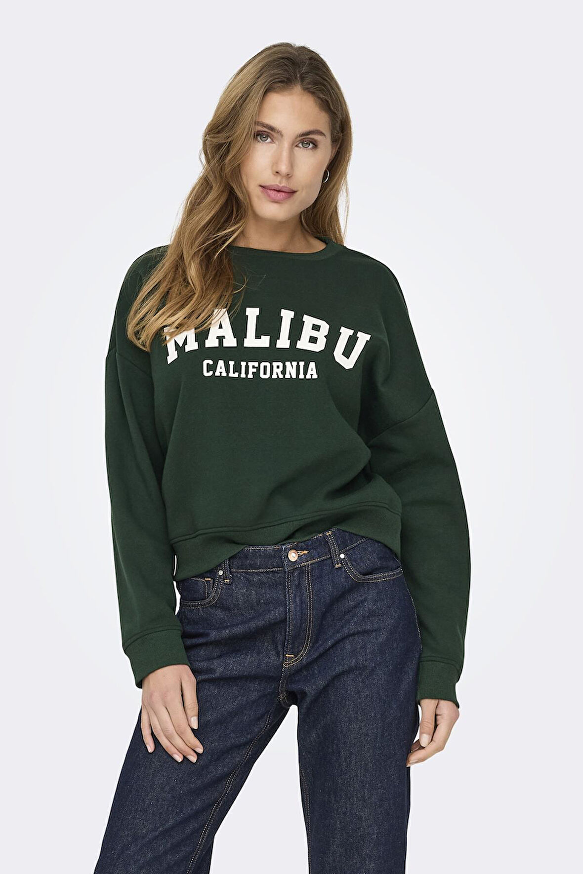 ONLSWEAT LIFE L/S CREW O.SIZE STATE NOOS ZÜMRÜT YEŞİLİ