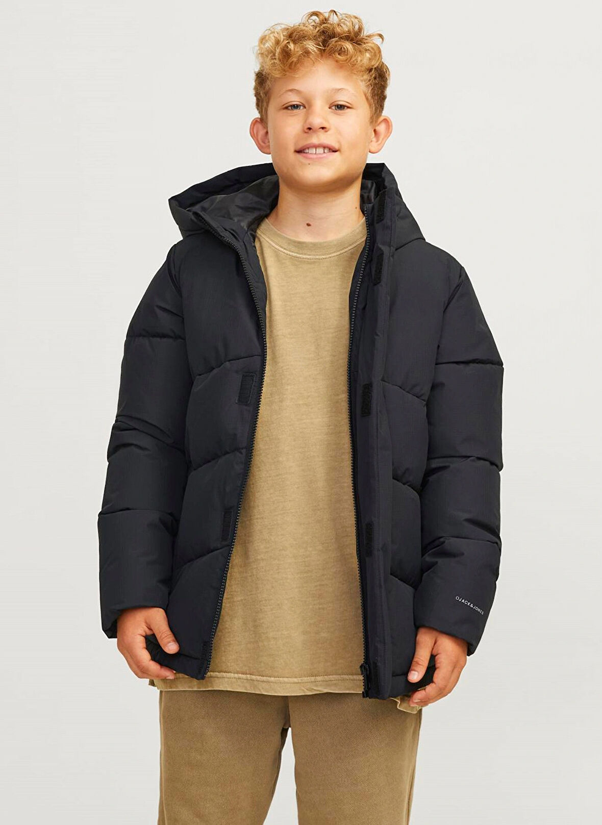 Jack & Jones Siyah Erkek Çocuk Şişme Mont 12260052