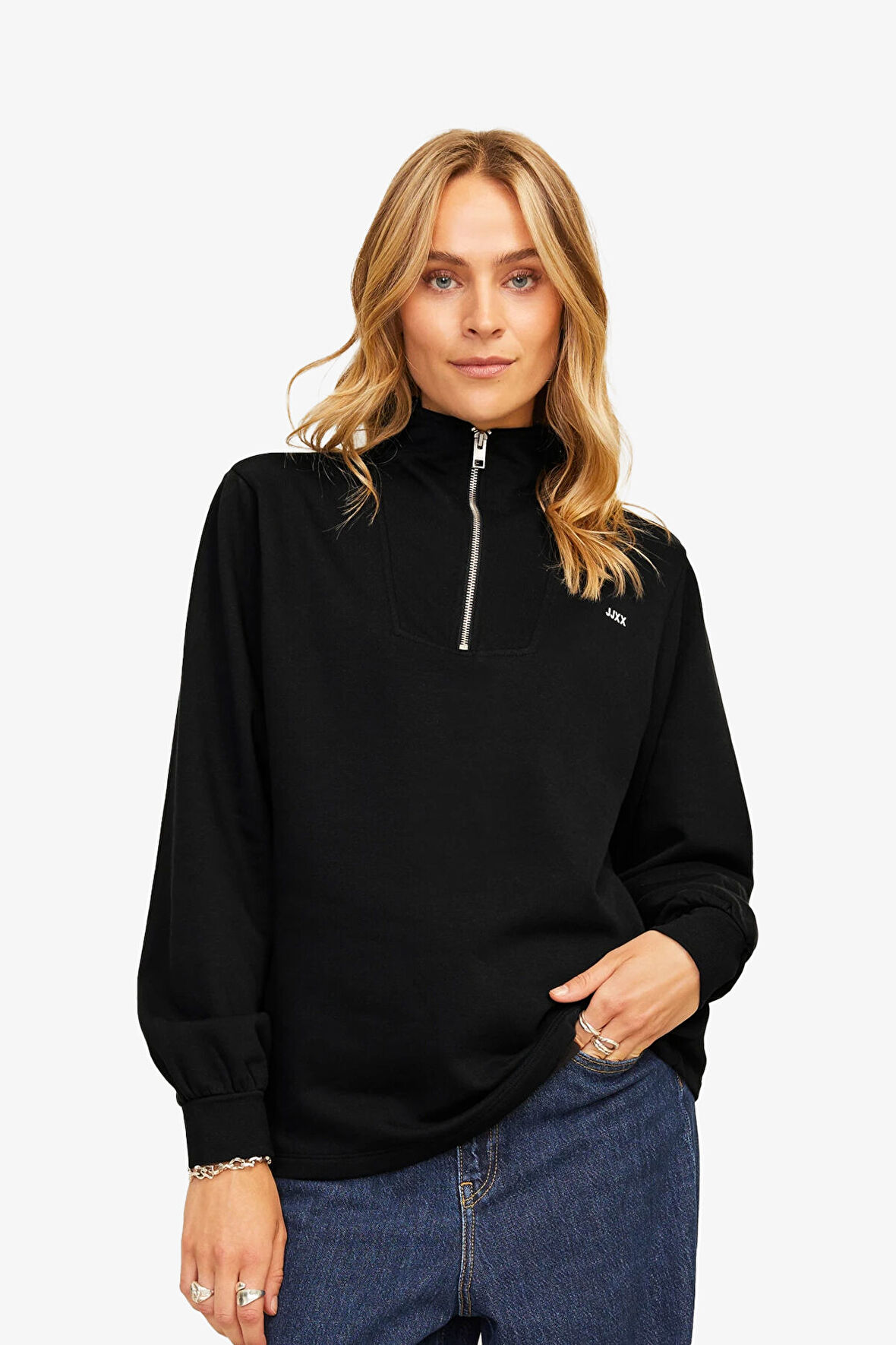 JJXX Jxabbie Kadın Siyah Sweatshirt 12259894-Black