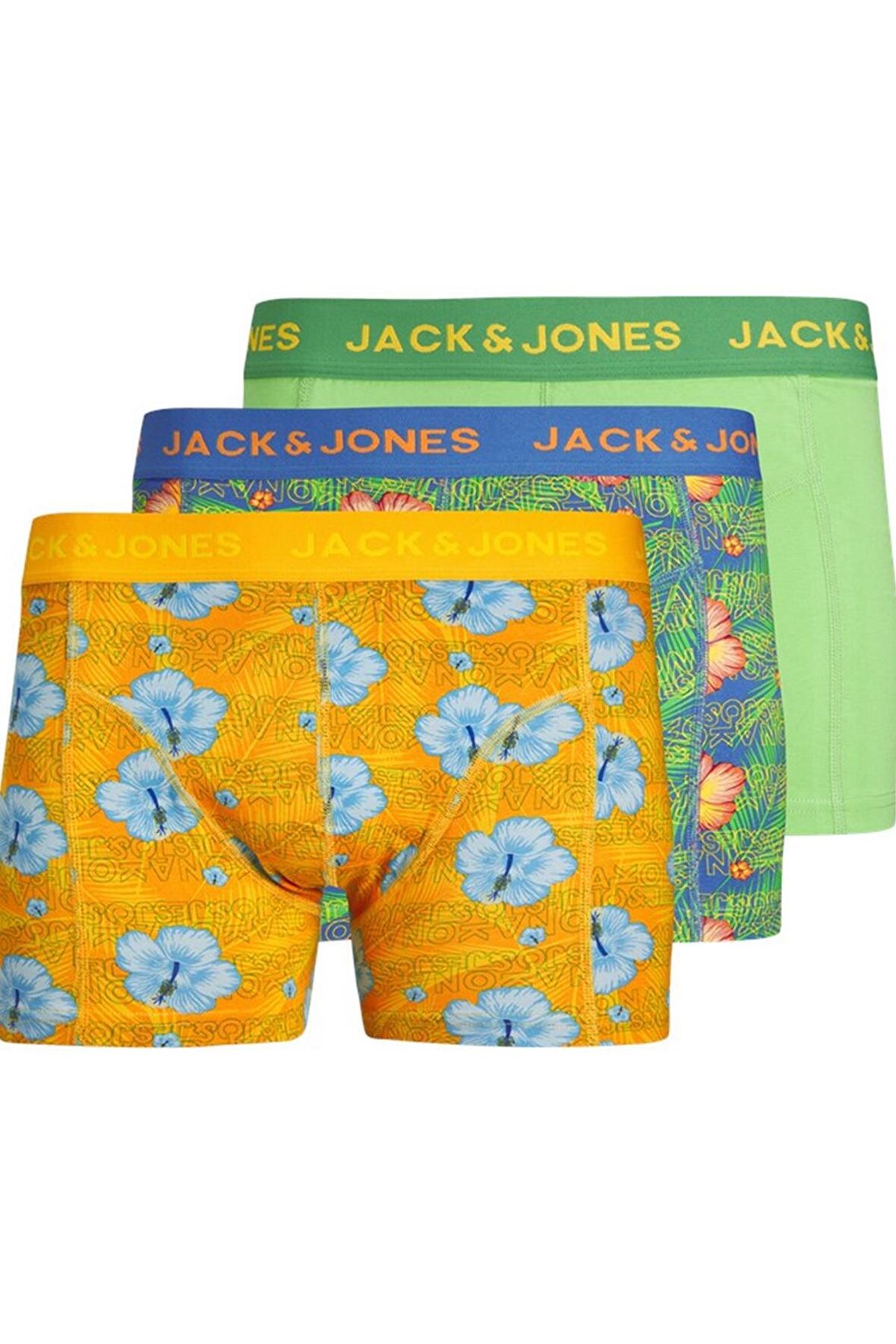 JACK&JONES JACHAWAII TRUNKS 3 PACK SN 12255832 MAVİ