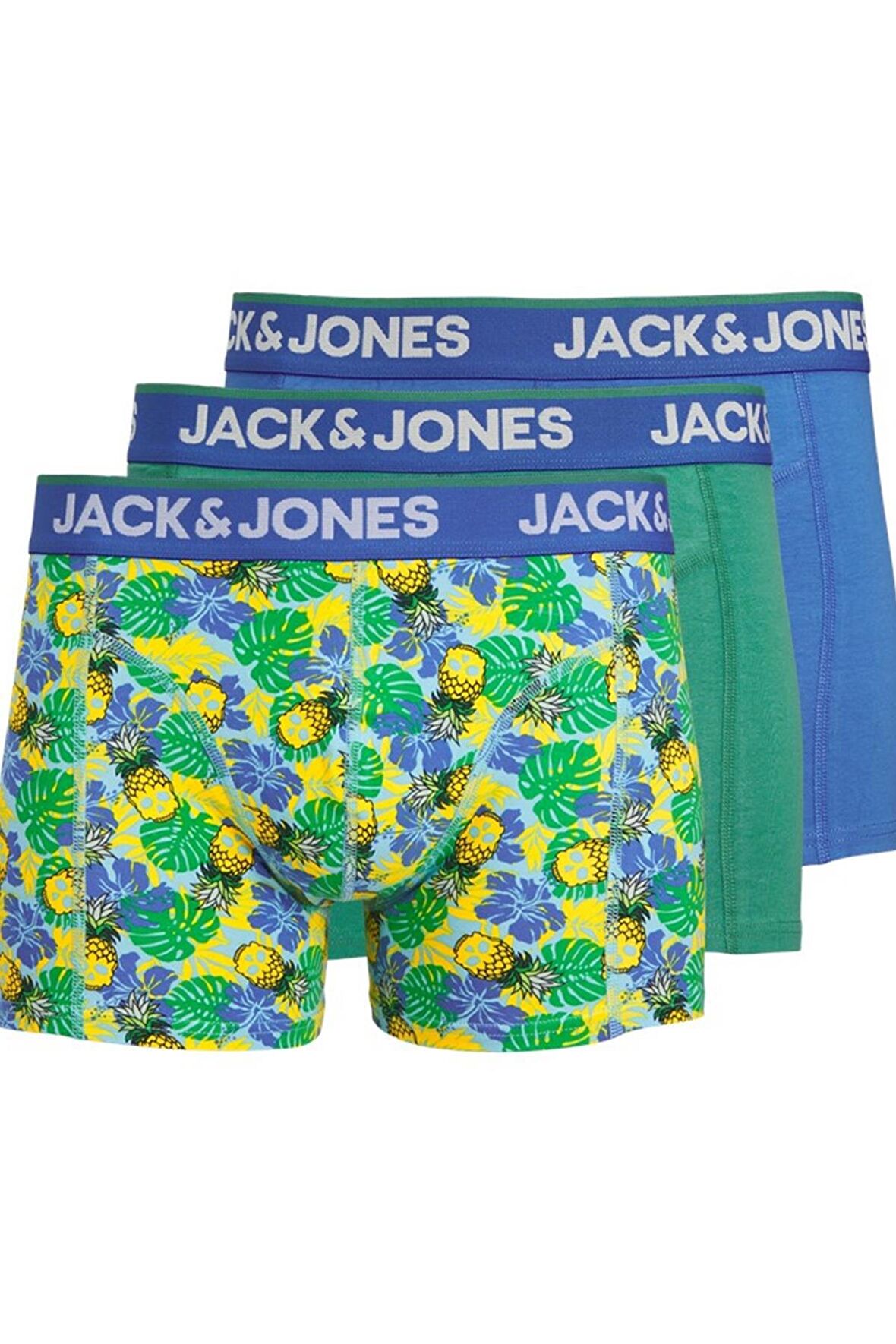 JACK&JONES JACPINEAPPLE SKULL TRUNKS 3 PACK SN 12255839 MAVİ