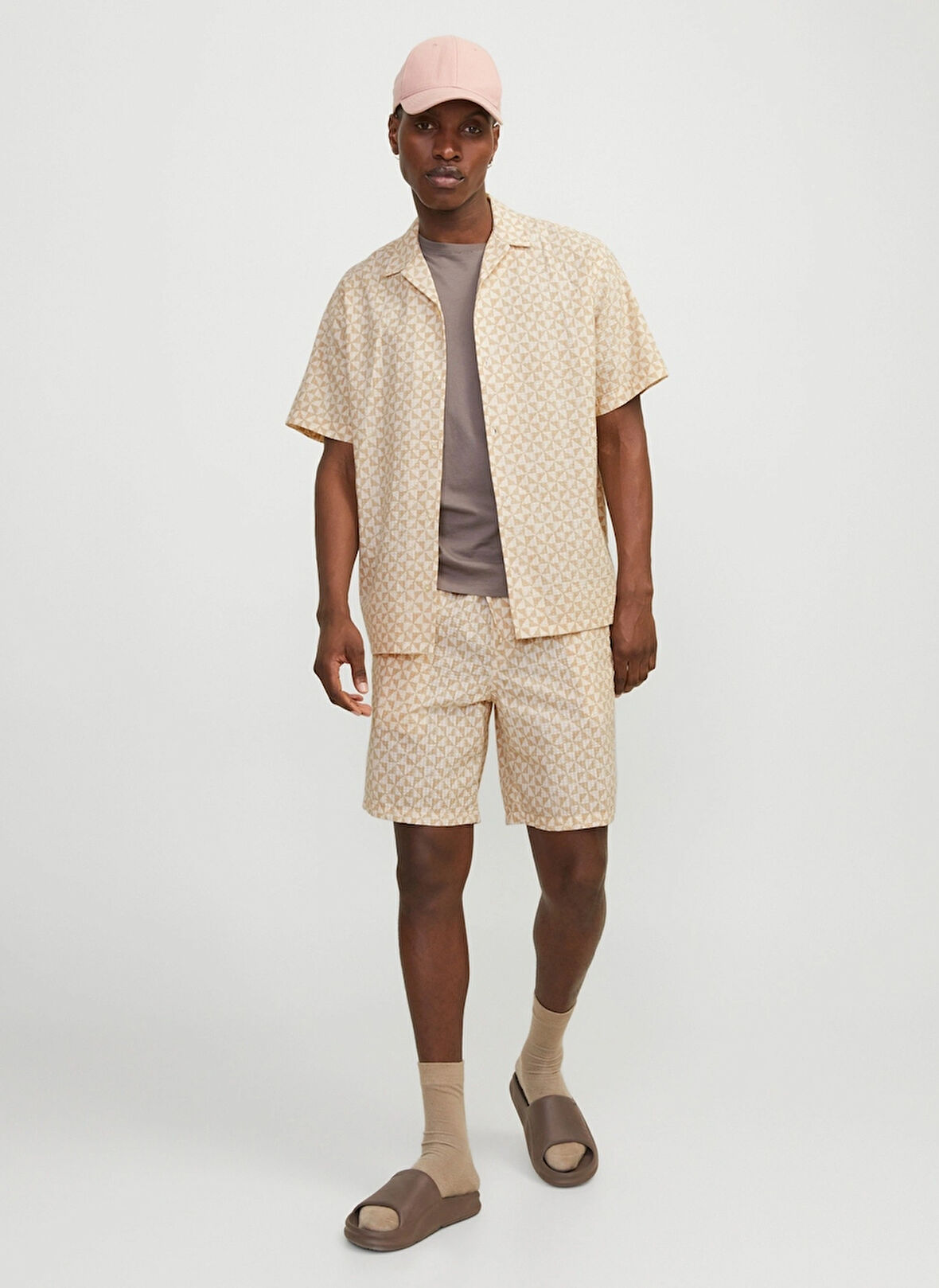 Jack & Jones Rahat Krem Erkek Gömlek JORLUKE SEERSUCKER RESORT SHIRT SS