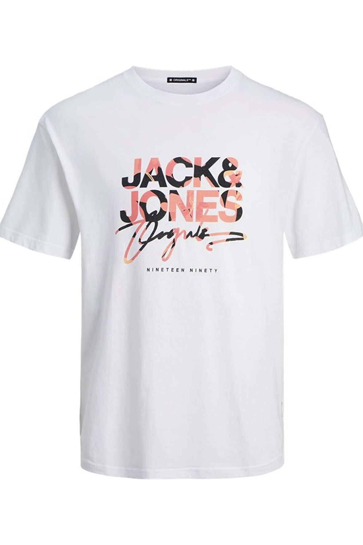 JACK&JONES JORARUBA AOPBRANDING TEE SS CREW NECK LN 12255517 BEYAZ