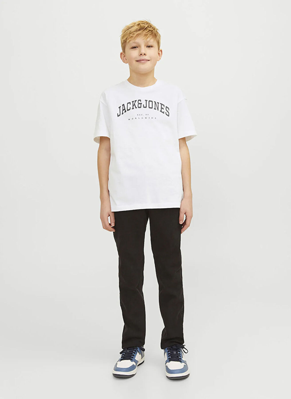 Jack & Jones Baskılı Beyaz Erkek Çocuk T-Shirt 12258924