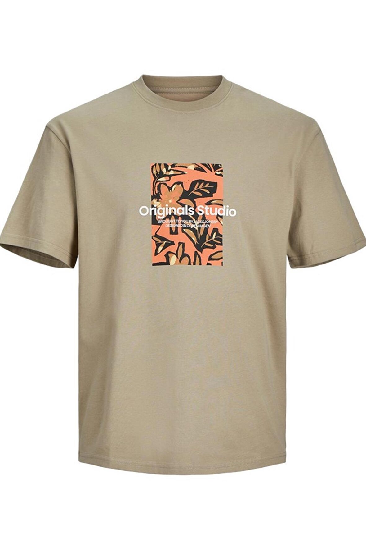 JACK&JONES JORSEQUOIA TEE SS CREW NECK LN 12256717 GÜMÜŞ