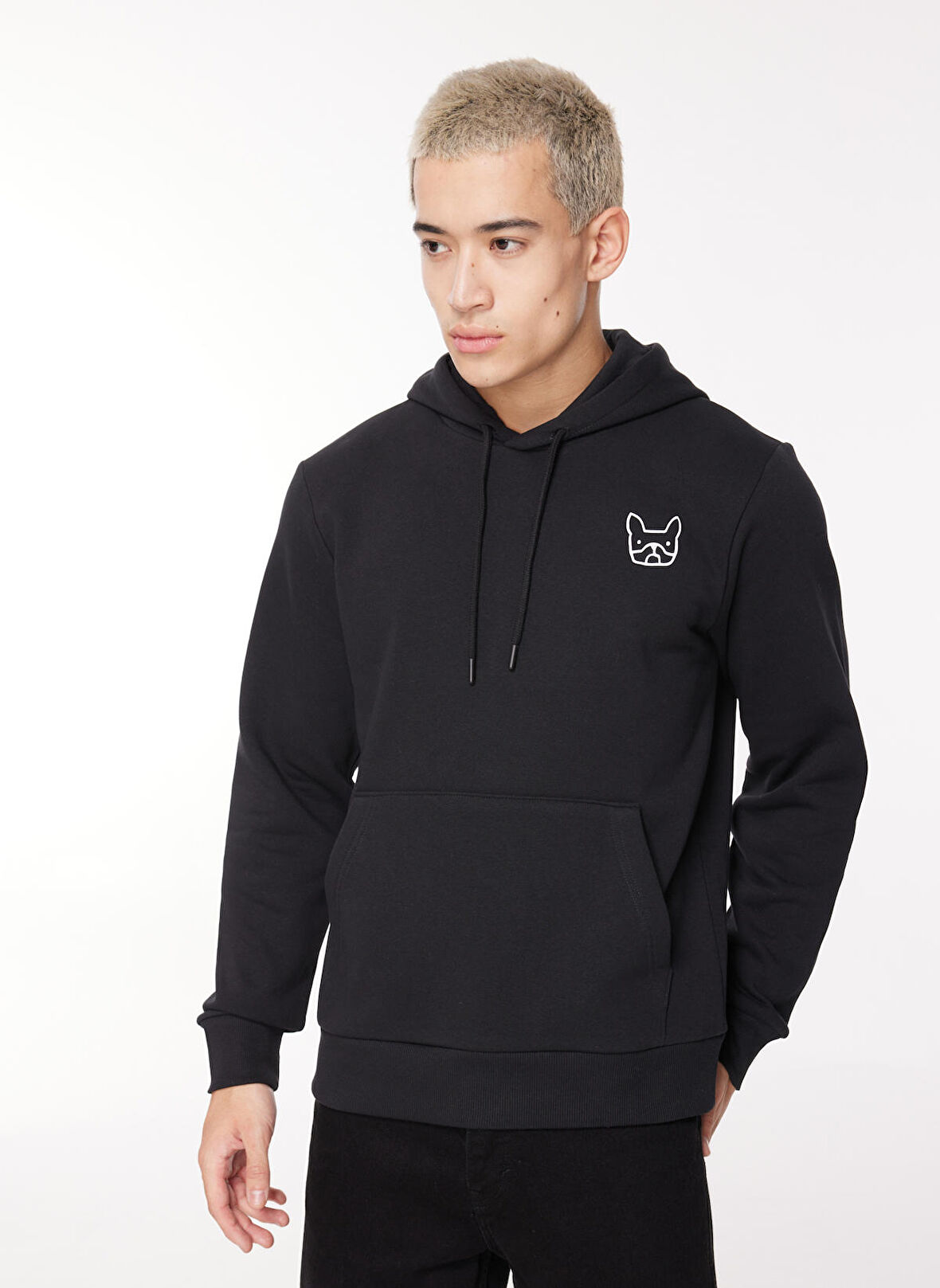 Jack & Jones Kapüşon Yaka Siyah Erkek Sweatshırt 12261182_JCODEN SWEAT HOOD EXC