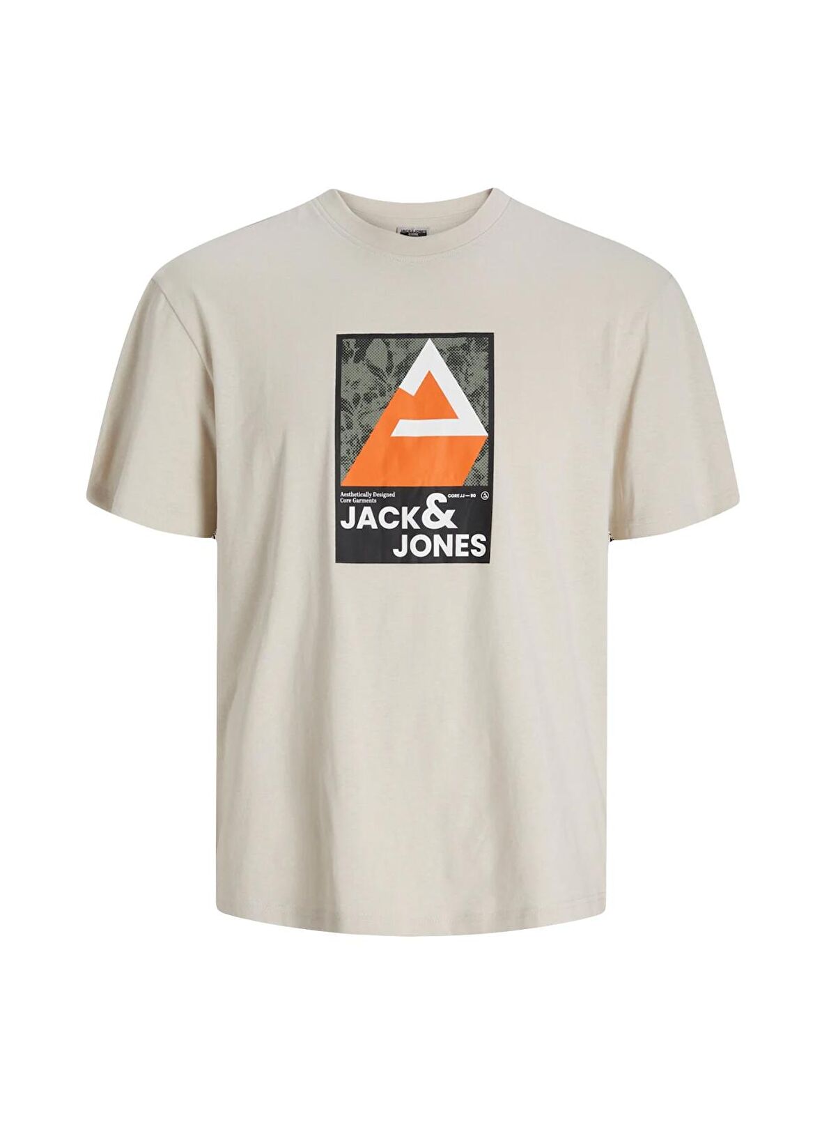 Jack & Jones Yuvarlak Yaka Krem Erkek T-Shirt JCOJJ COLORFUL TEE SS CREW NECK LN