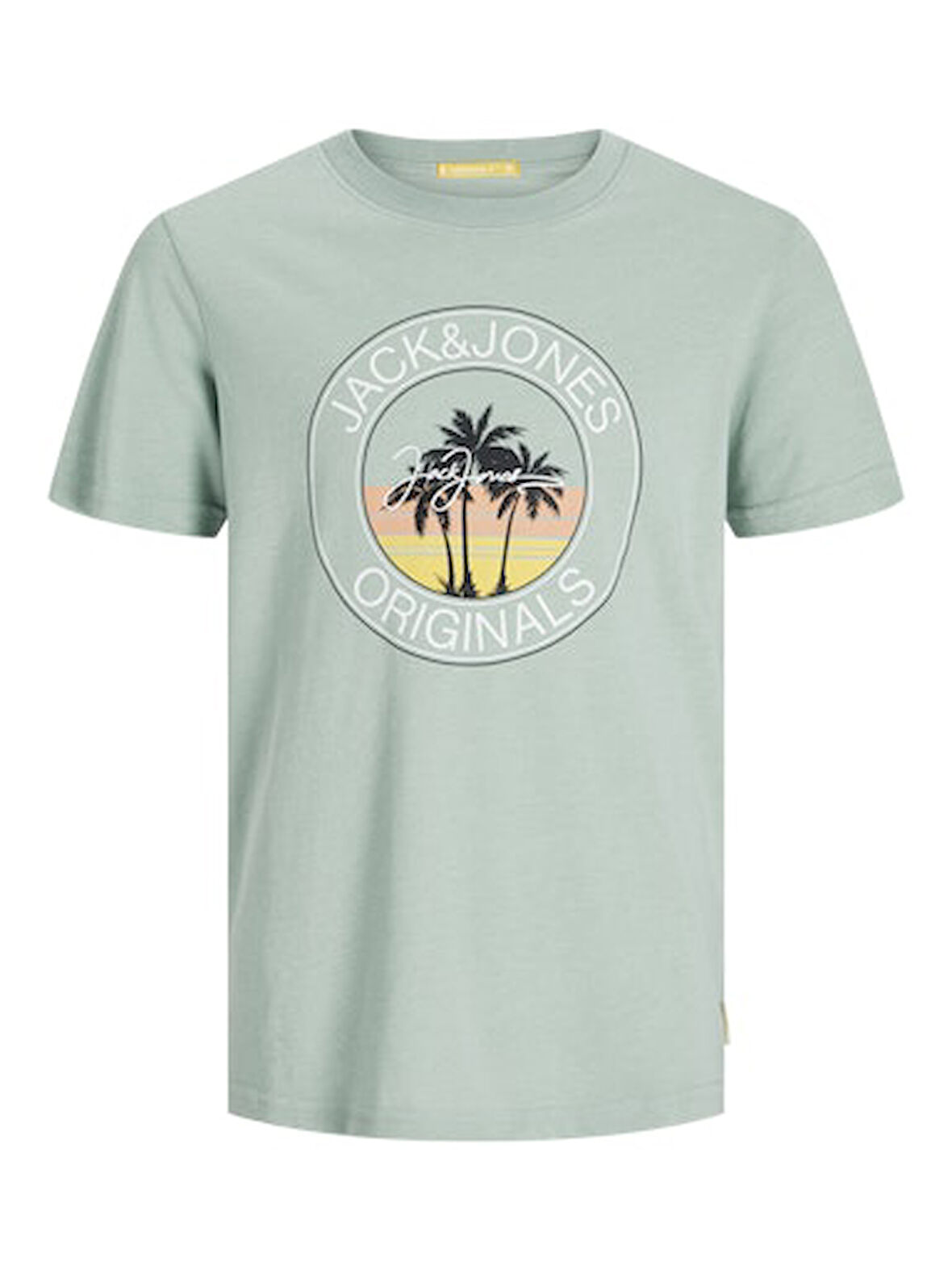 Jack Jones Erkek Jorcasey Tee Yuvarlak Yaka Mavi Tişört 12257130