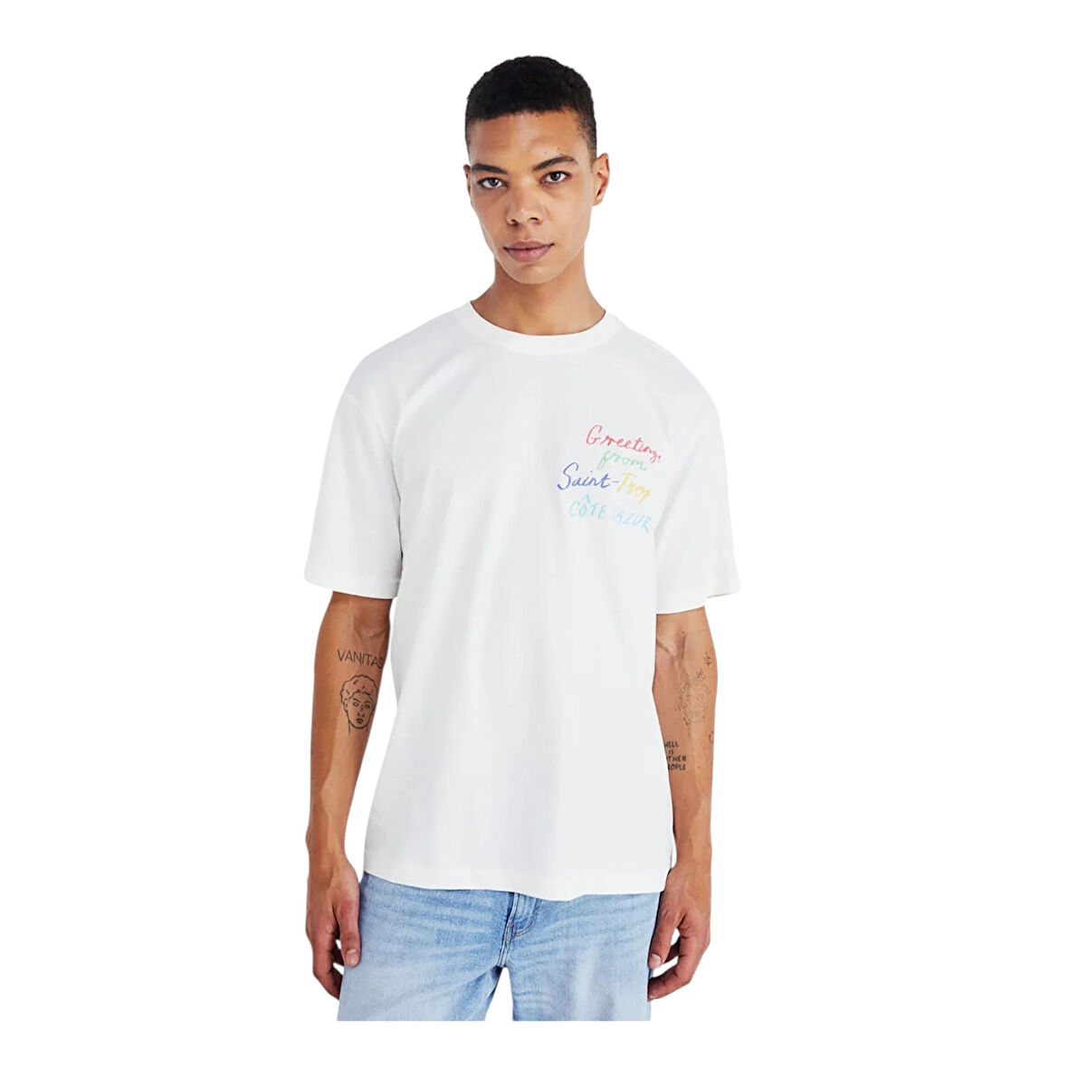 O Yaka Baskılı Erkek T-Shirt ONSMANI LIFE RLX HIDEOUT SS TEE