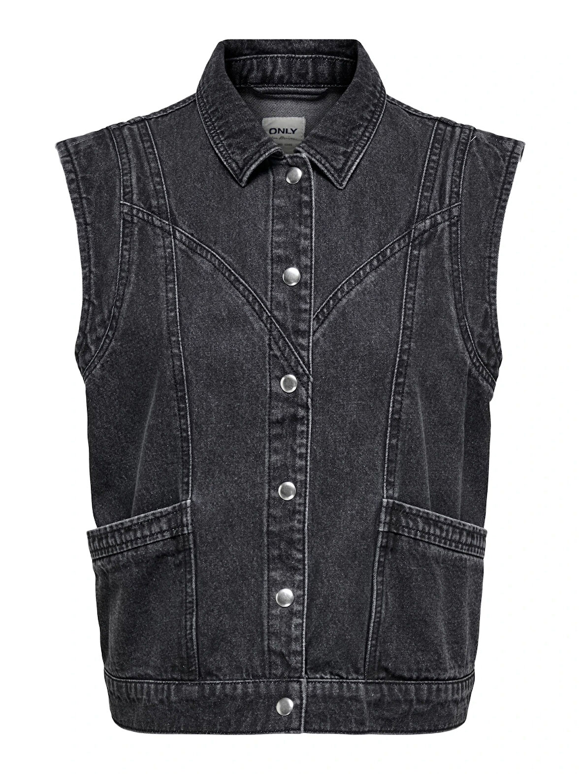 Only Onlkennedy Sl Waistcoat Kadın Denim Yelek 15278041