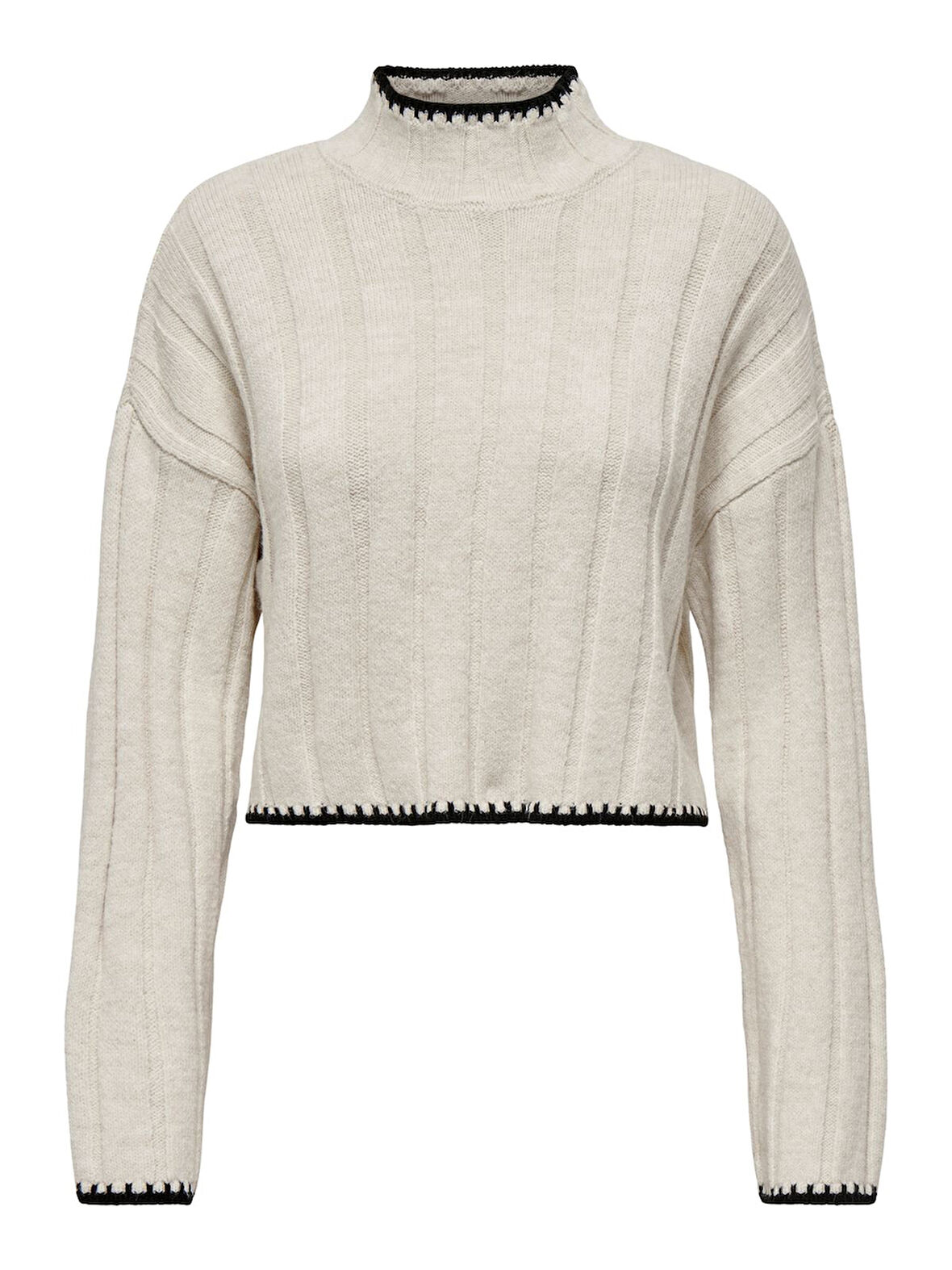 ONLCHICK STITCH LS HIGHNECK KNT NOOS Kadın Bej Kazak - 15329963