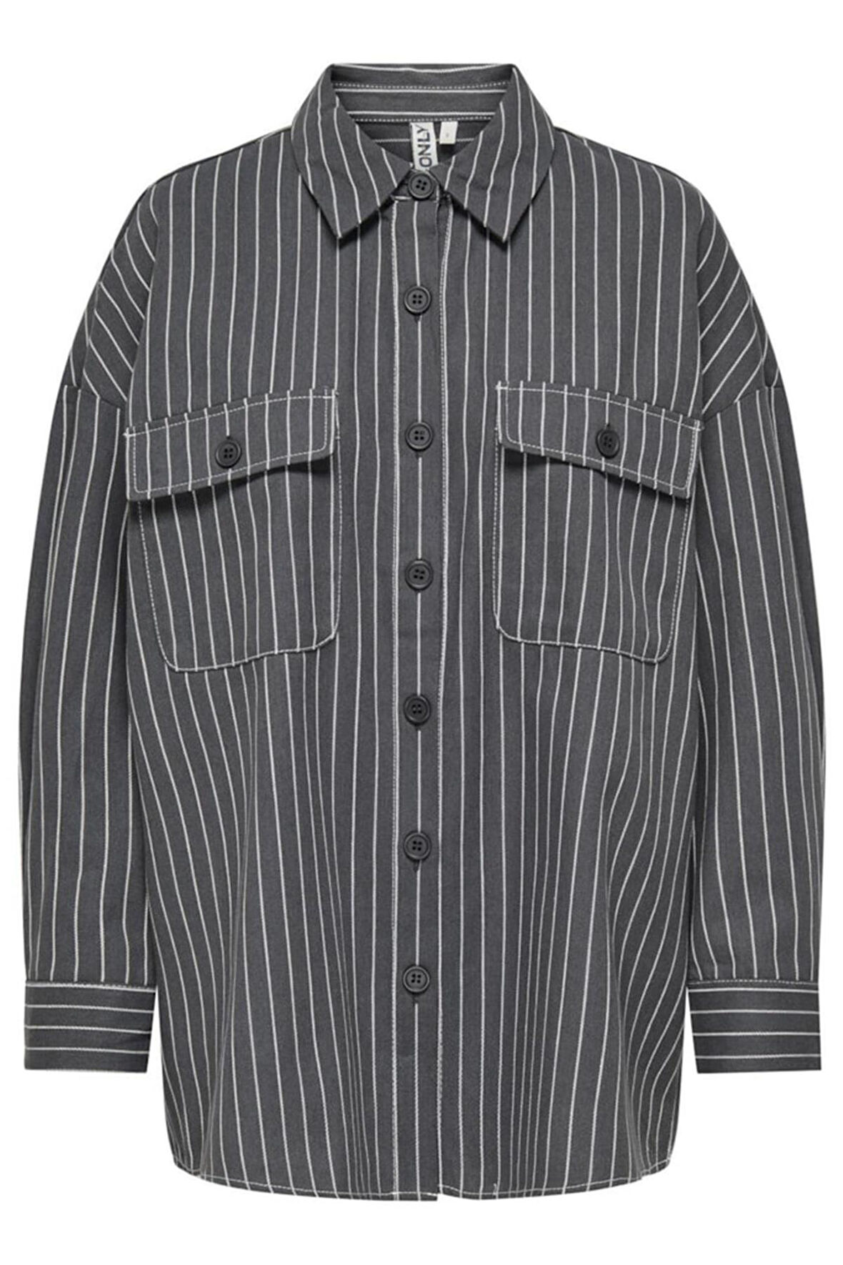 ONLDOLLAS L/S STRIPE SHIRT CC PNT GRİ15328496 