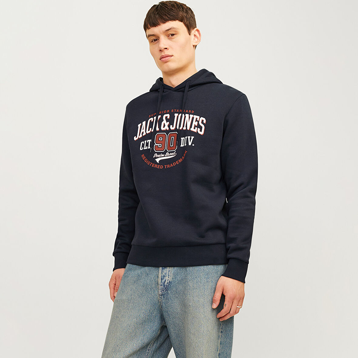 Jack Jones Sweat Hood Logo 2 Col