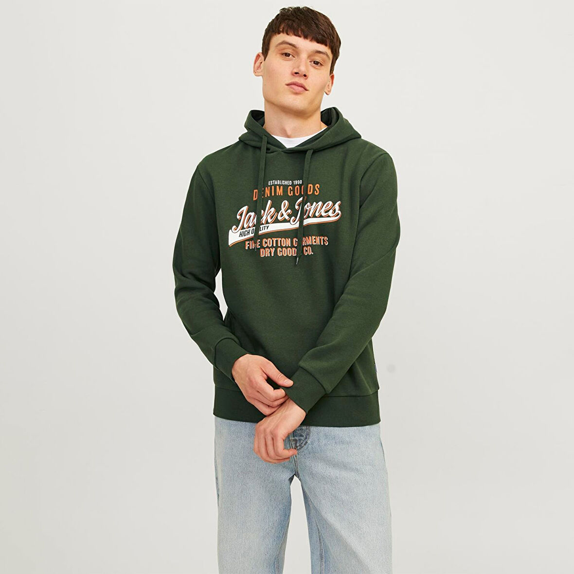 Jack Jones Sweat Hood Logo 2 Col