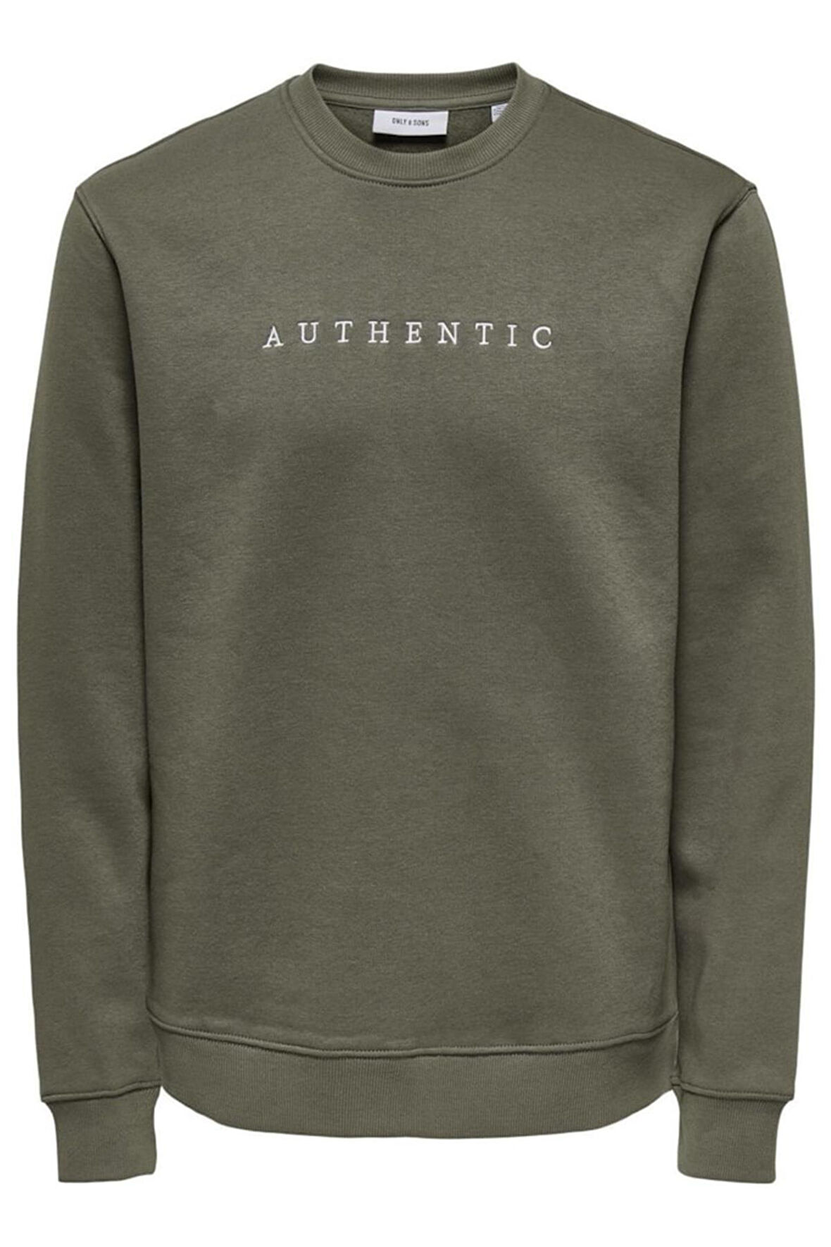 ONSCONNOR AUTHENTIC REG CREW NECK SWEAT HAKİ 22030625