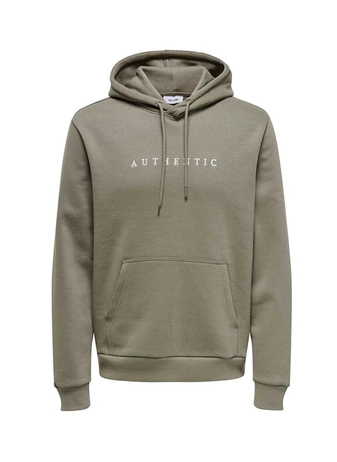 Only & Sons Kapüşon Yaka Açık Haki Erkek Sweatshırt ONSCONNOR AUTHENTIC REG HOODIE SWEA