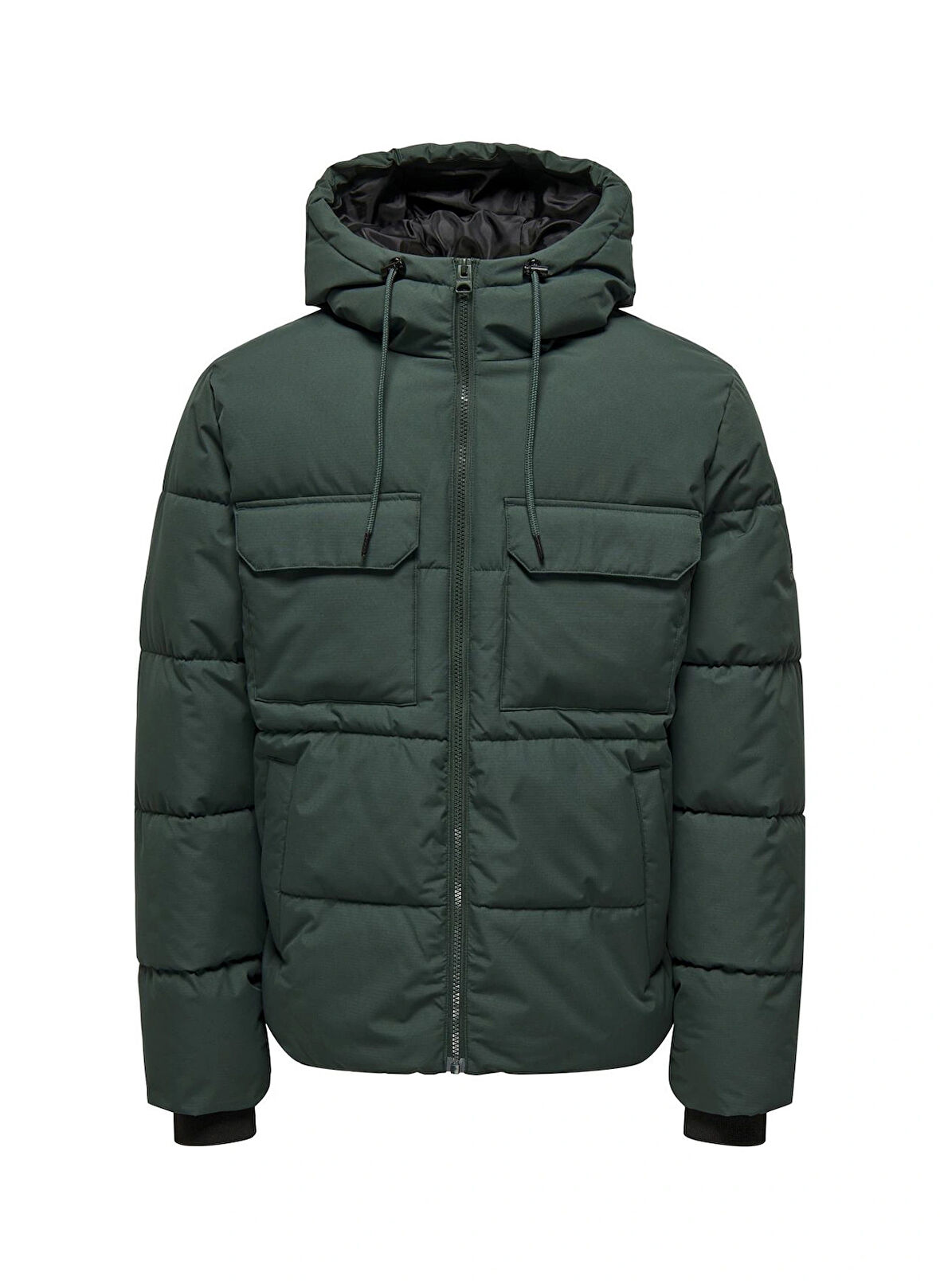Only & Sons Haki Erkek Mont ONSELIJAH PCKT. HOOD JACKET OTW NOO
