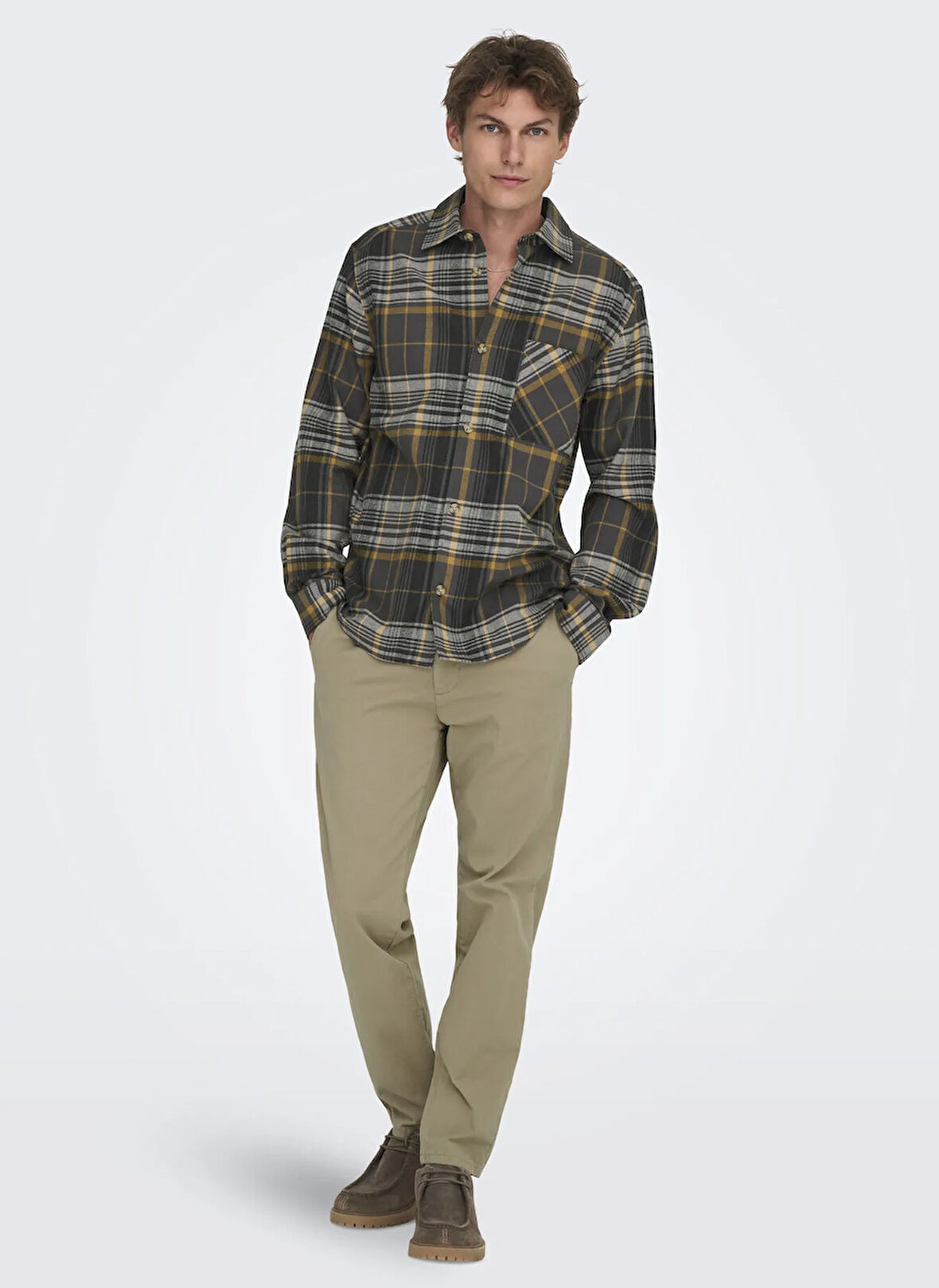 Only & Sons Normal Bel Normal Açık Kahve Erkek Chino Pantolon ONSFREE REGULAR 0183 PANT NOOS