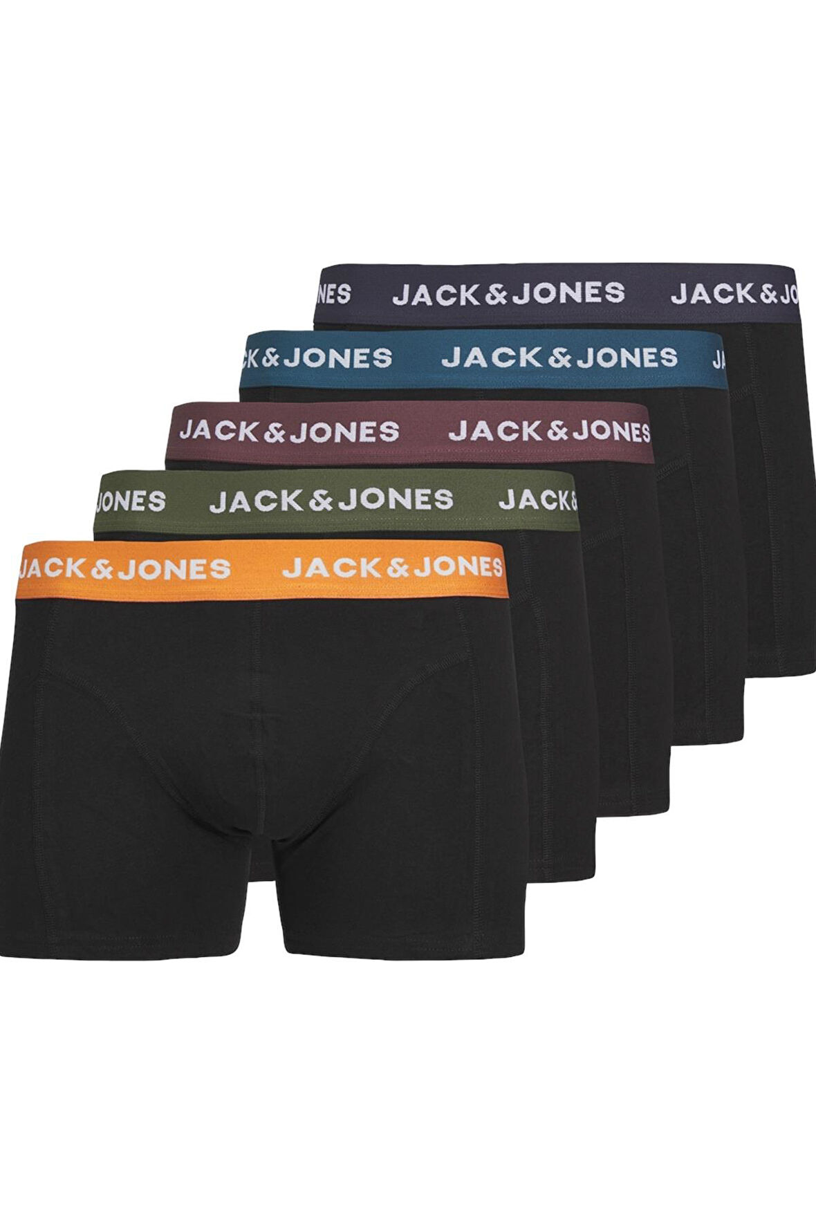 JACOLIVER SOLID TRUNKS 5 PACK BOX SİYAH12259103
