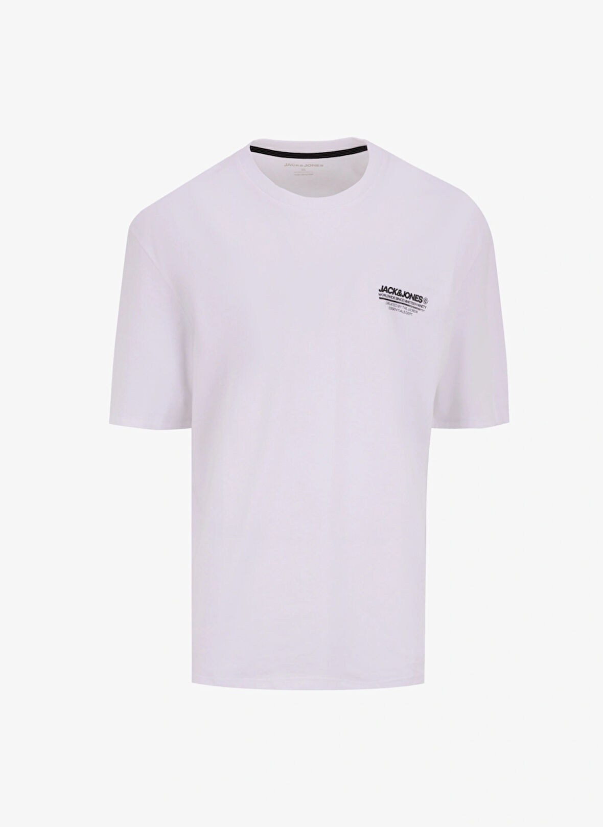 Jack & Jones Bisiklet Yaka Beyaz Erkek T-Shirt 12256793_JJOLIVE TEE SS CREW NECK