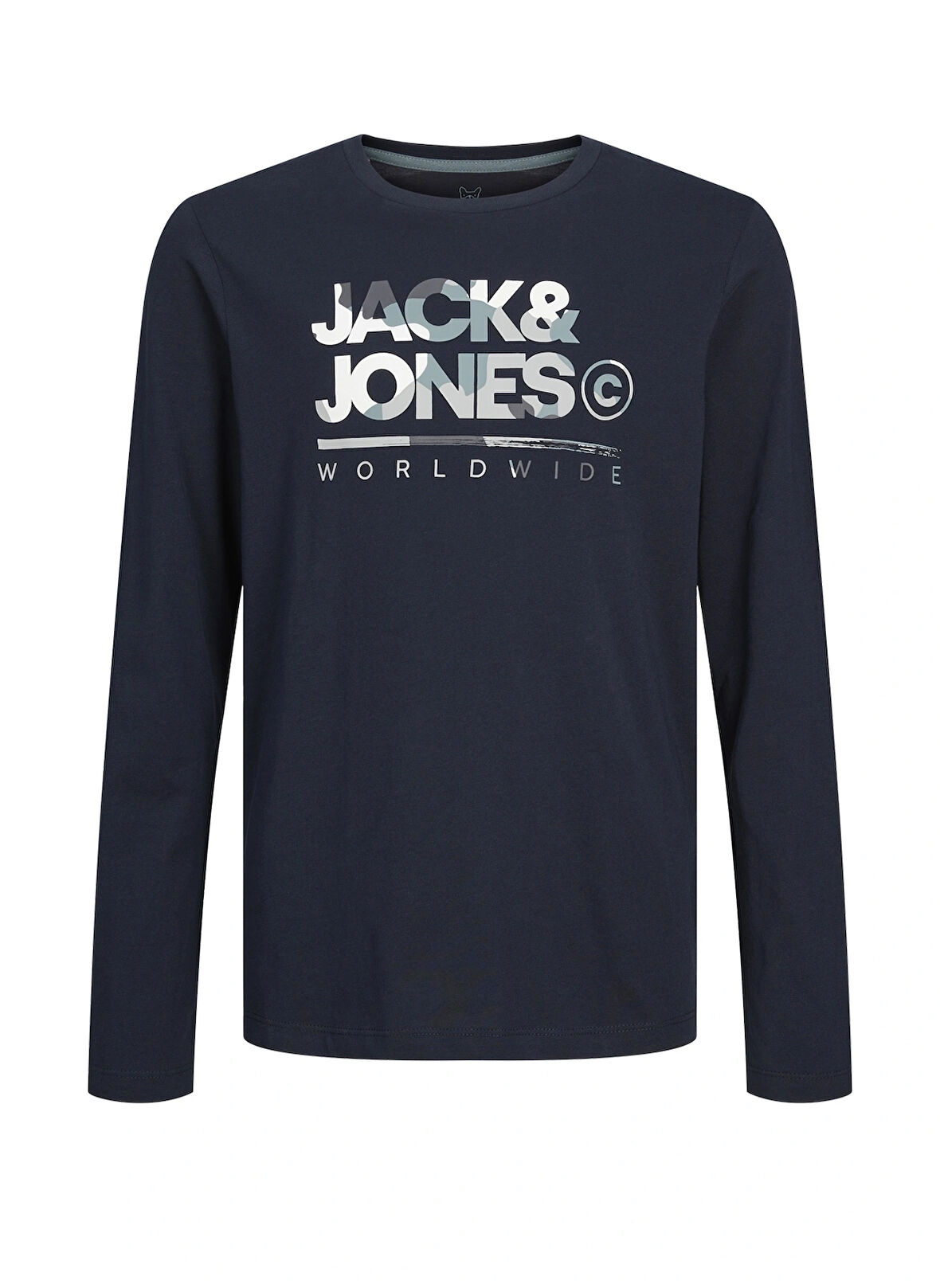 Jack & Jones Baskılı Lacivert Erkek T-Shirt 12259498