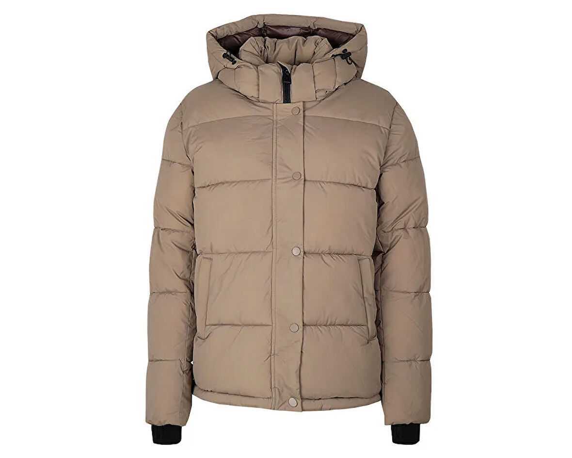 Only Onlann Premium Puffer Kadın Günlük Mont 15287909-WALNUT Kahverengi