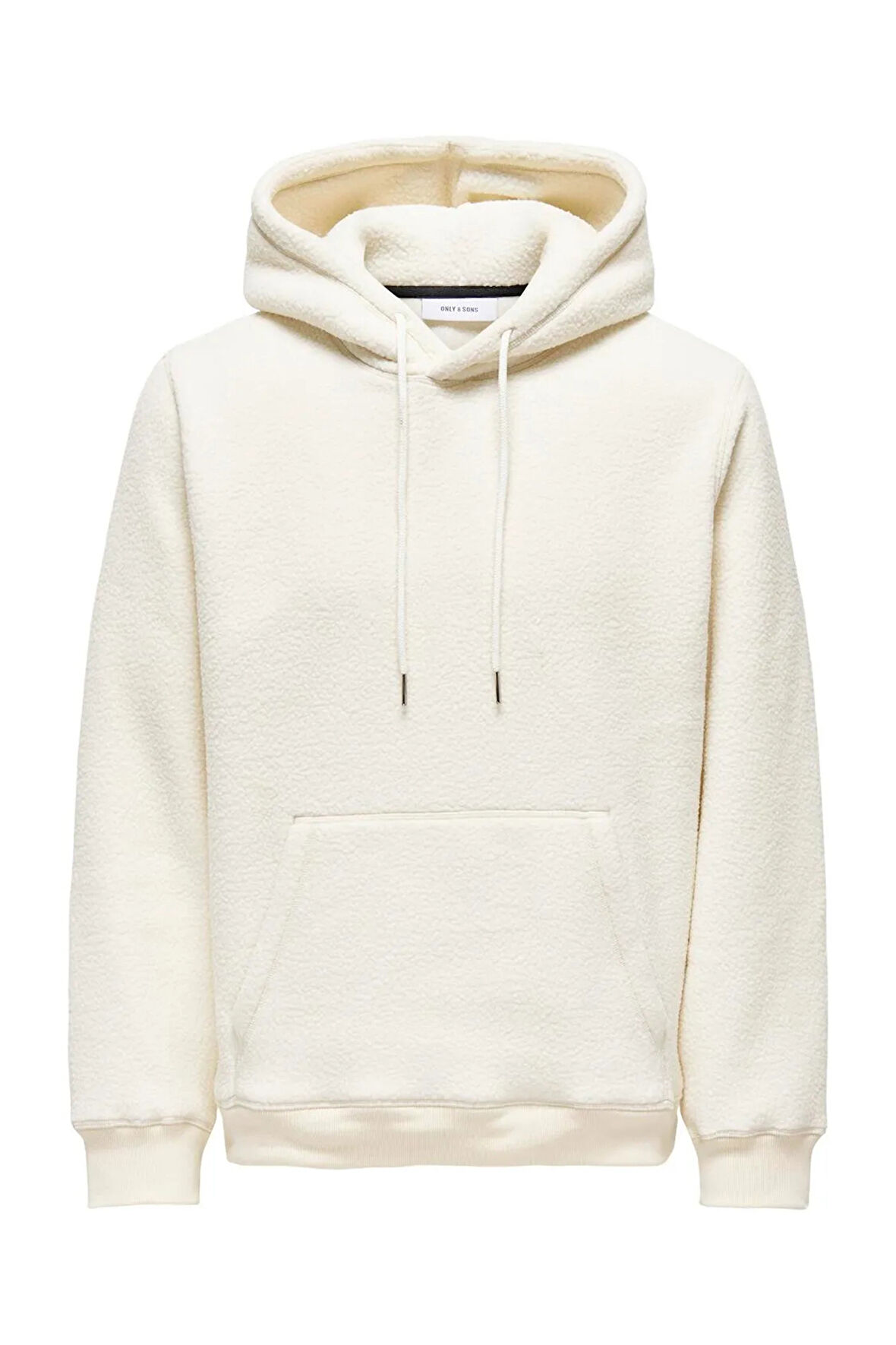 Only & Sons Erkek Onsemılıo Kapüşonlu Teddy Kumaş Sweatshirt 22030287 Ekru