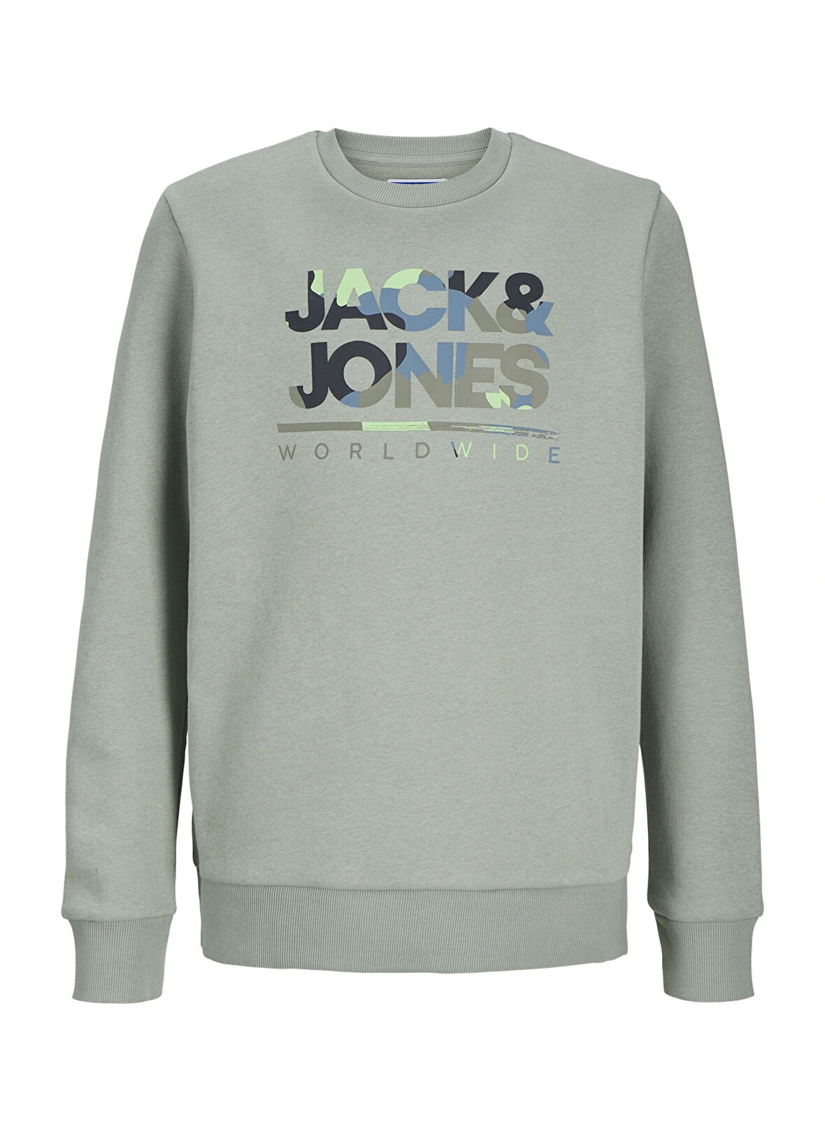 Jack & Jones Baskılı Erkek Taş Sweatshırt 12267134