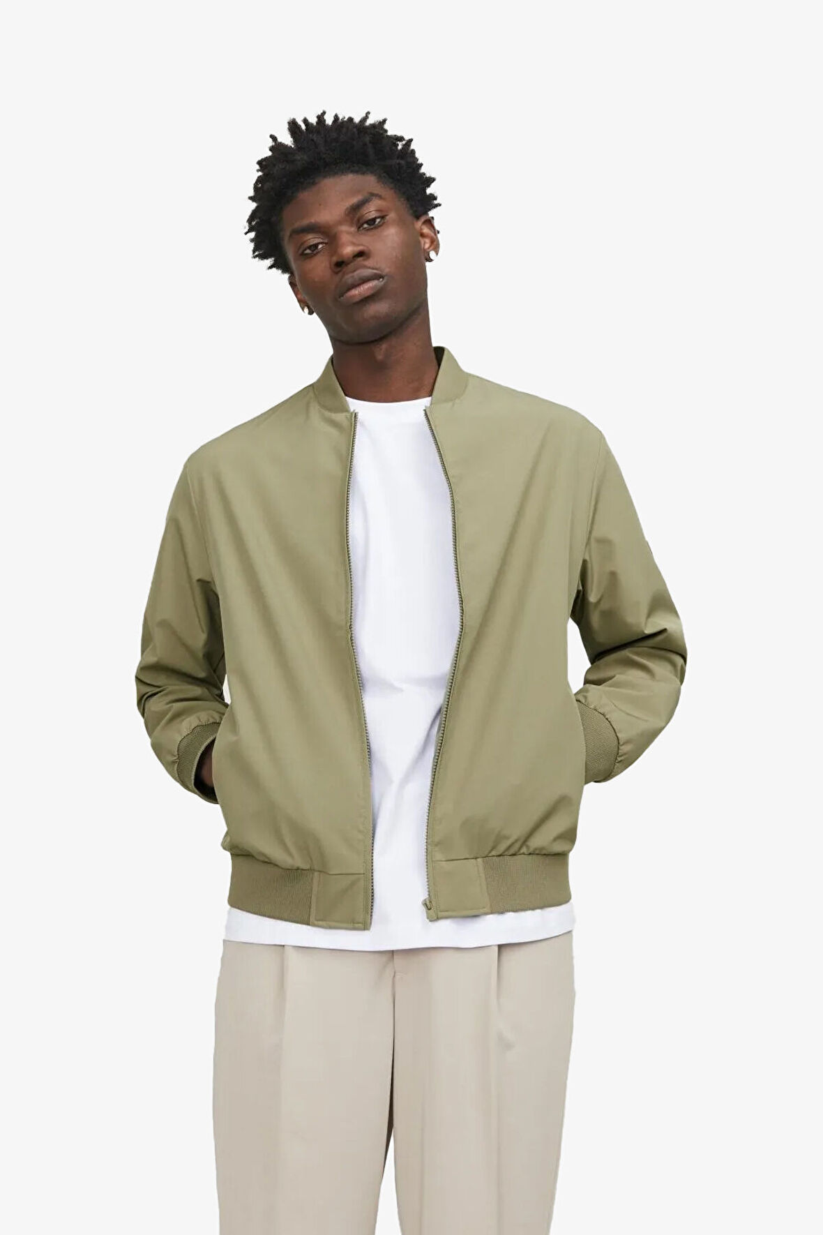 Jack & Jones Jprccıllusıon Bomber Sn Erkek Yeşil Mont 12251942-OliveNight