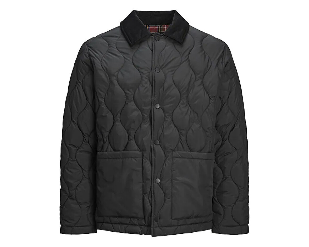 Jack Jones Jprblucalep Quilted Erkek Günlük Mont 12262454-BLACK Siyah
