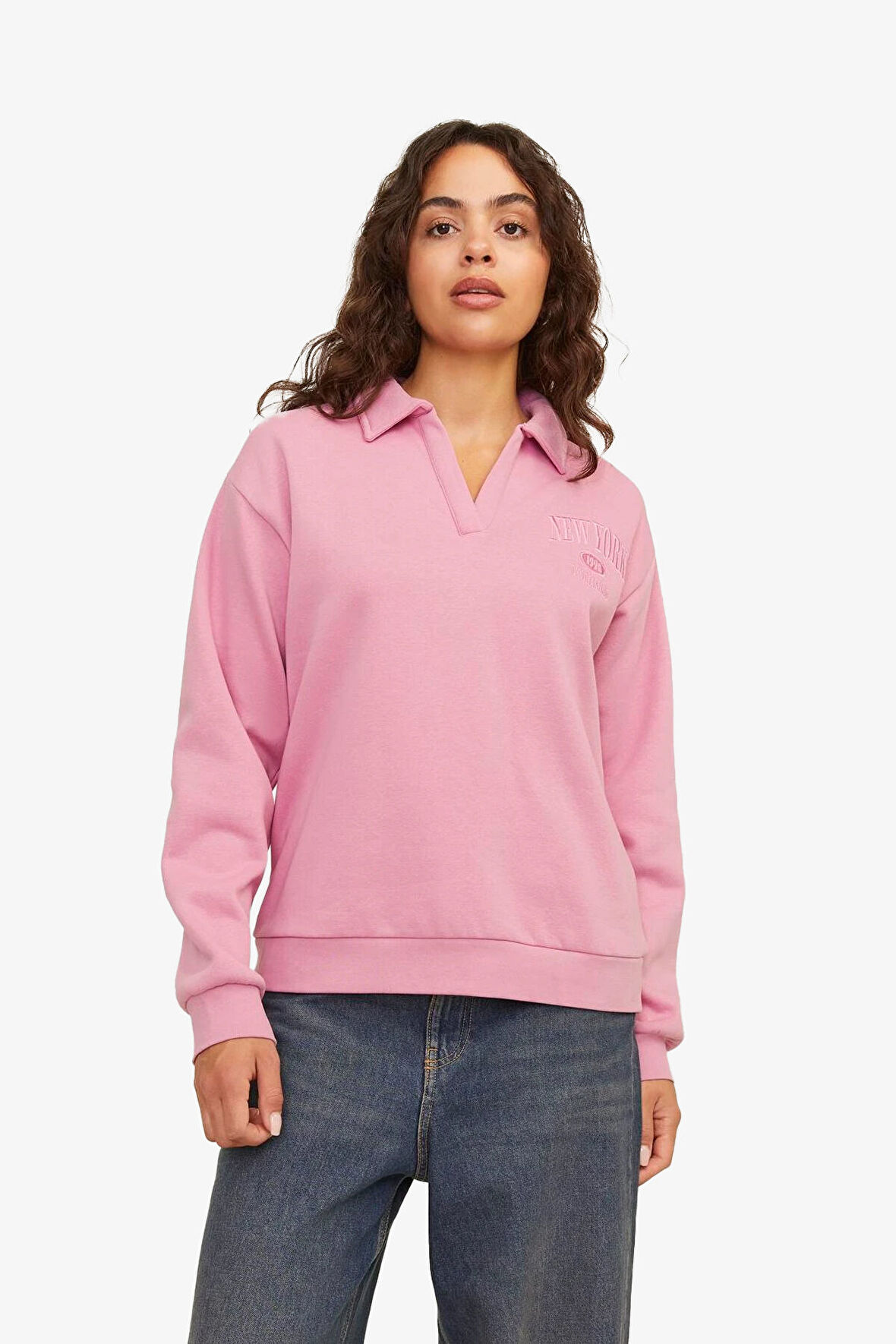 JJXX Jxpallas Kadın Pembe Sweatshirt 12262669-MoonliteMauve