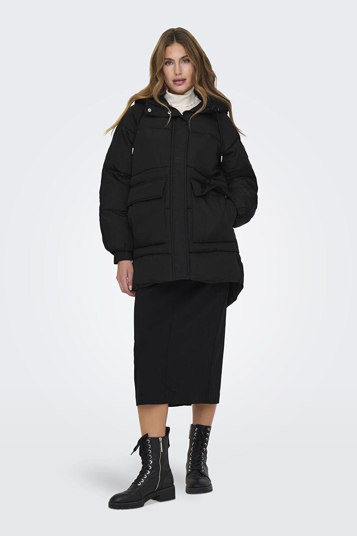 ONLFIE OVERSIZED PUFFER COAT OTW SİYAH 15321963