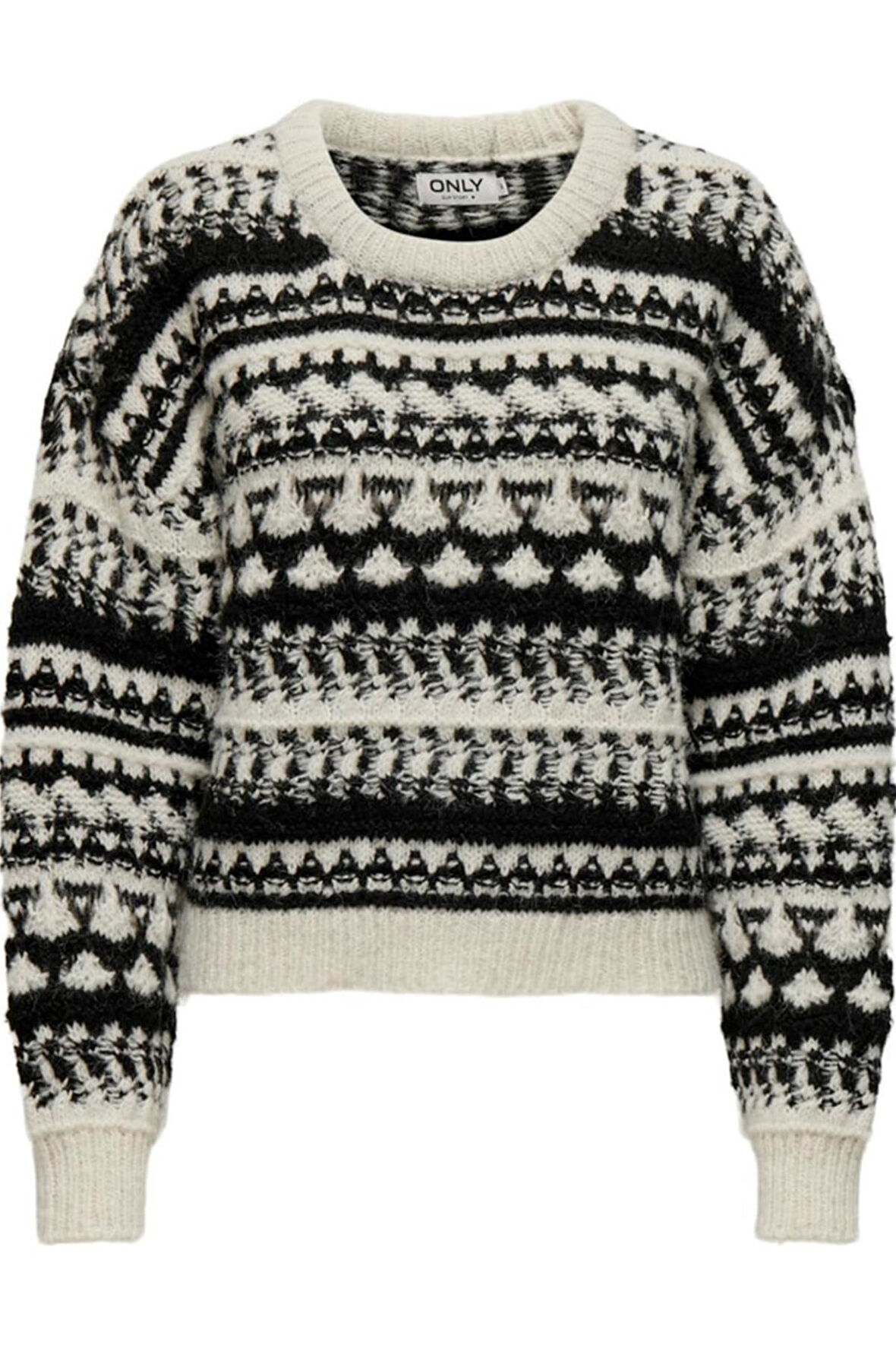 ONLALAIA LIFE LS O-NECK PRM KNT BEYAZ15327639