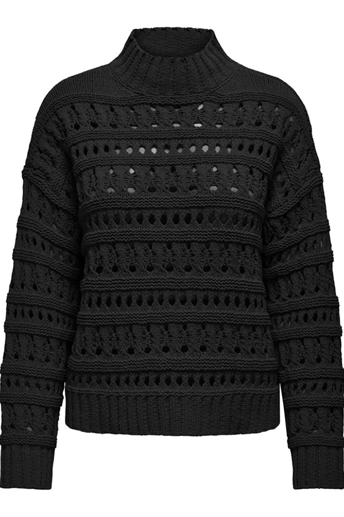 ONLLEAH LS HIGH NECK KNT SİYAH 15327561