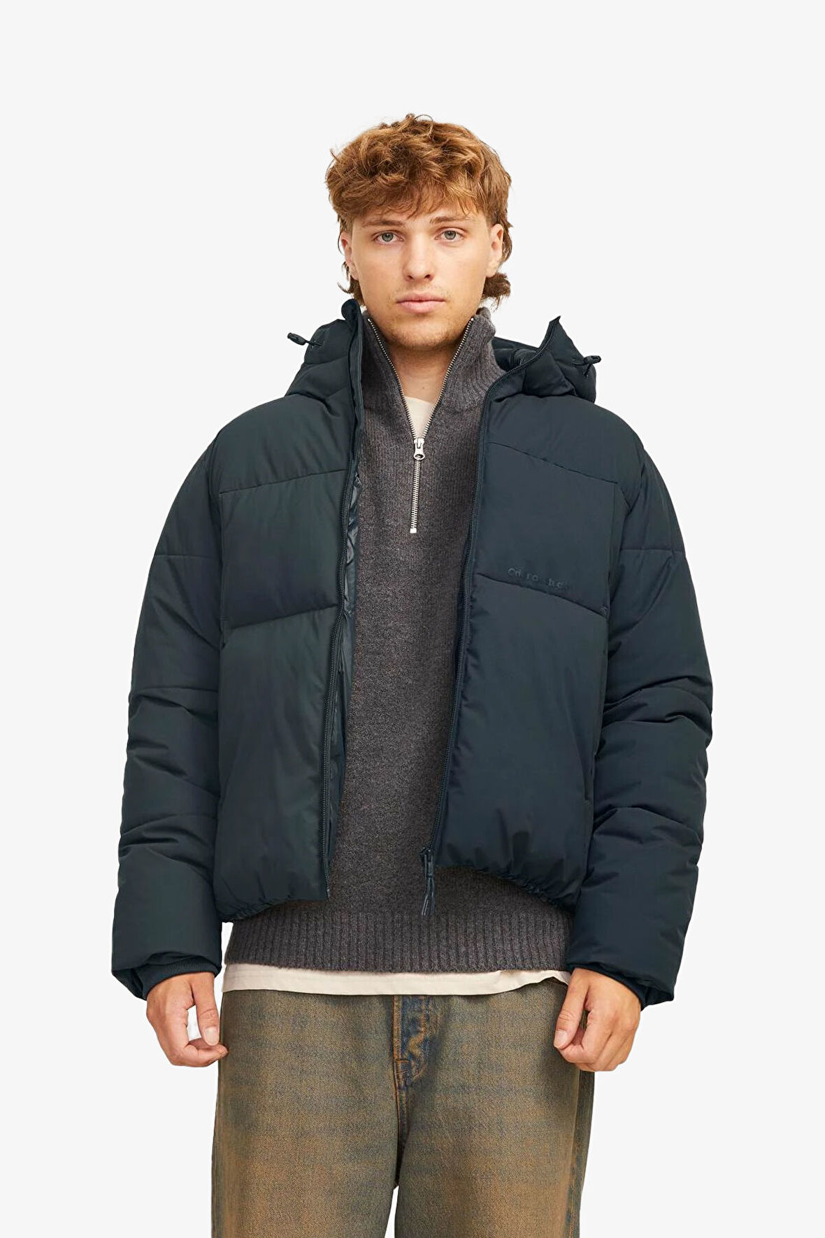 Jack & Jones Jorvesterbro Erkek Yeşil Mont 12260433-ForestRiver