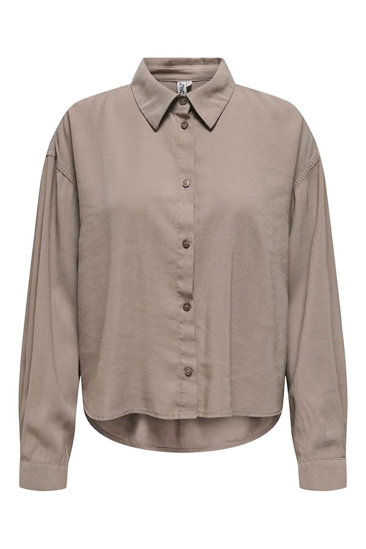 Only Kadın Onlarıs Rahat Kalıp Ön Taraf Kısa Arka Taraf Uzun Gömlek 15337947 Vizon