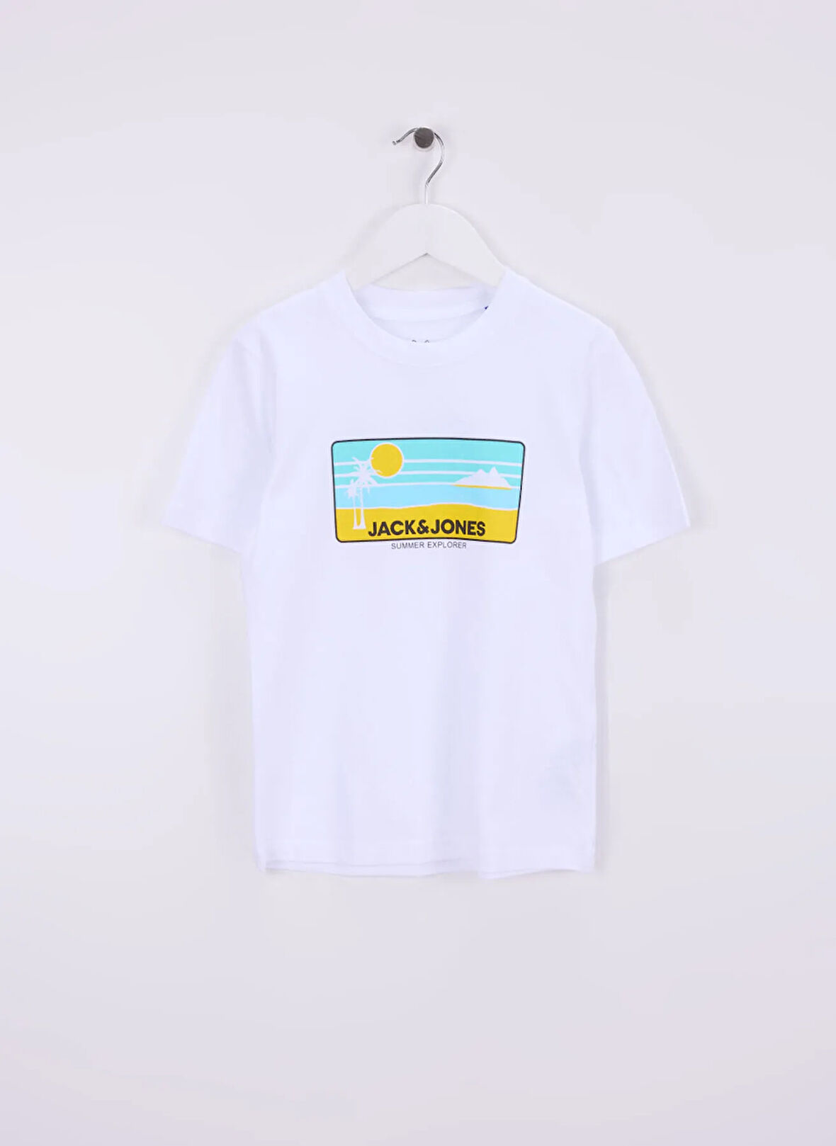 Jack & Jones Baskılı Beyaz Erkek Çocuk T-Shirt 12269975