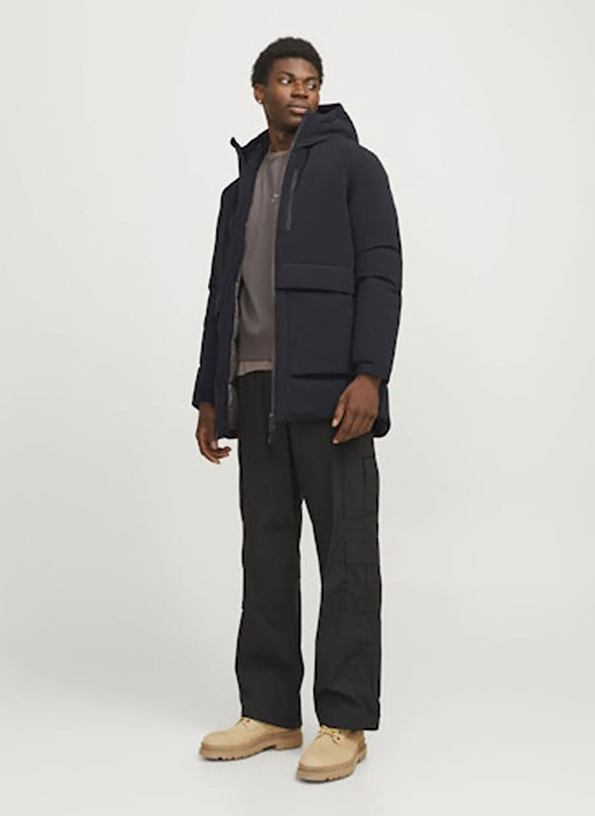 Jack & Jones Siyah Erkek Mont JCOCHARLIE PARKA JACKET BF