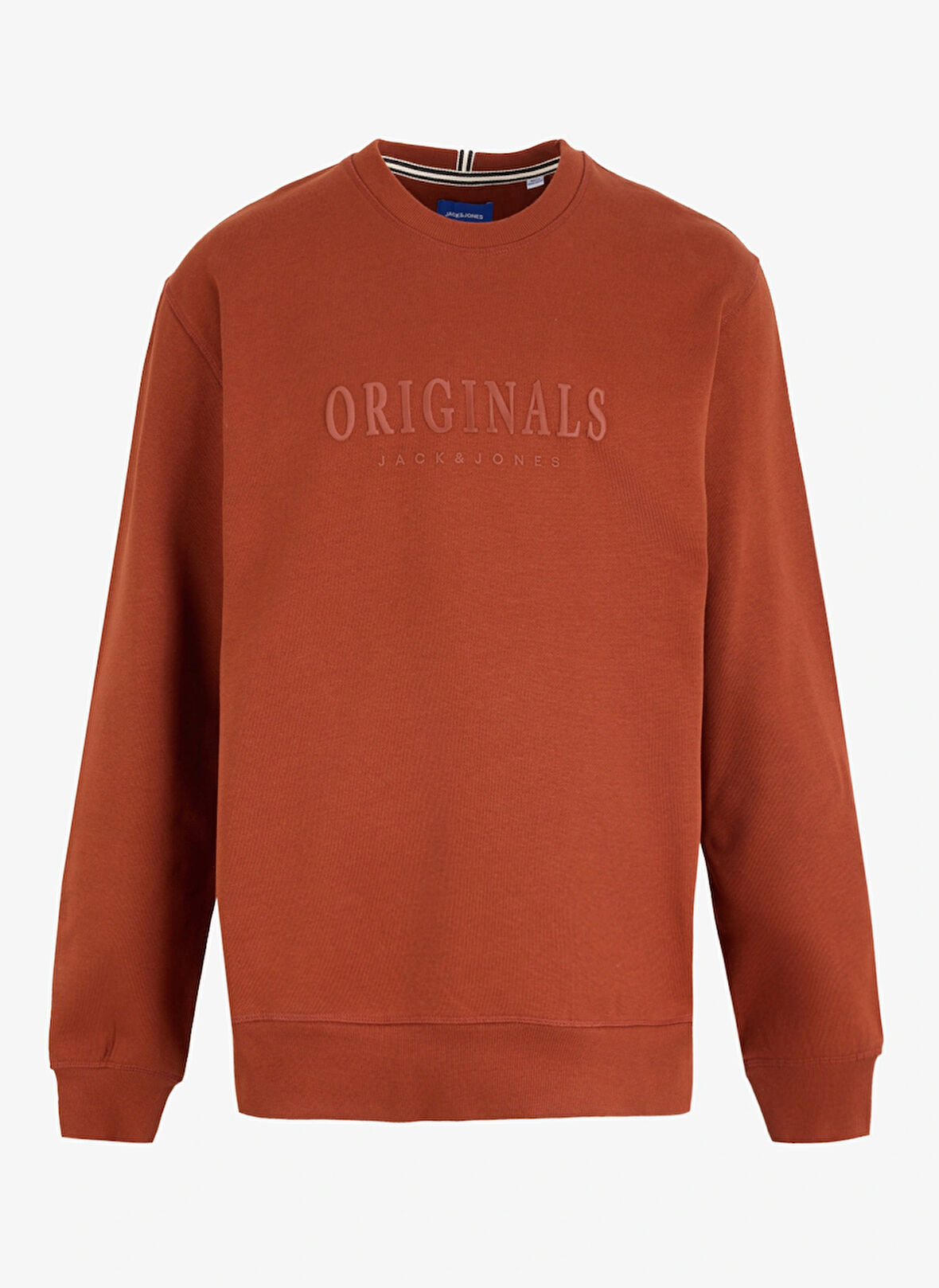 Jack & Jones Bisiklet Yaka Kırmızı Erkek Sweatshırt 12265756_JORFREDERIKSBERG SWEAT CRE